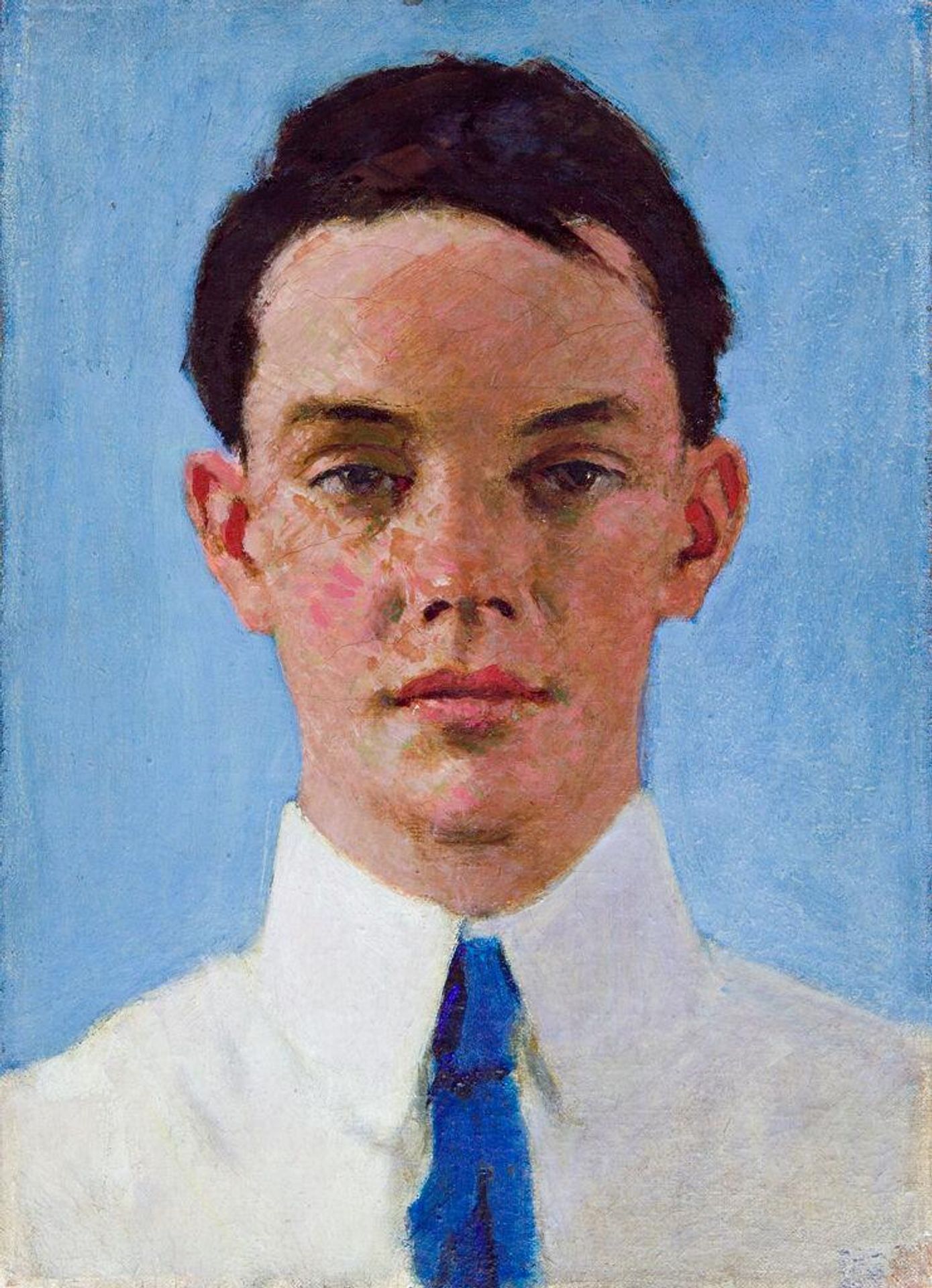 Portrait of a Young Man in Shirt and Tie by Denman Waldo Ross