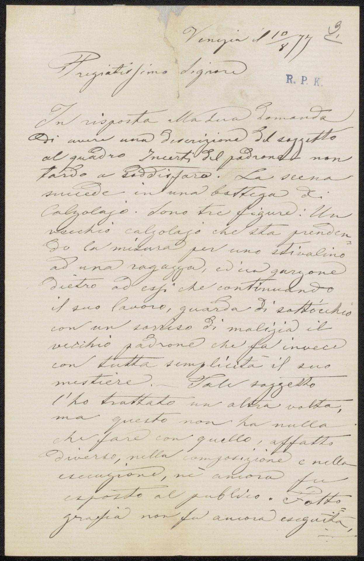 Brief aan Frans Buffa by Antonio (I) Rotta