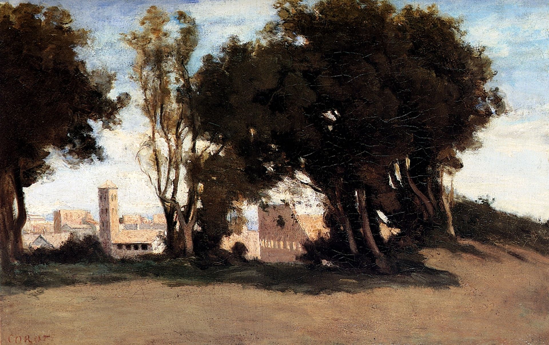 Rome, Coliseum, View from the Farnese Gardens by Camille Corot