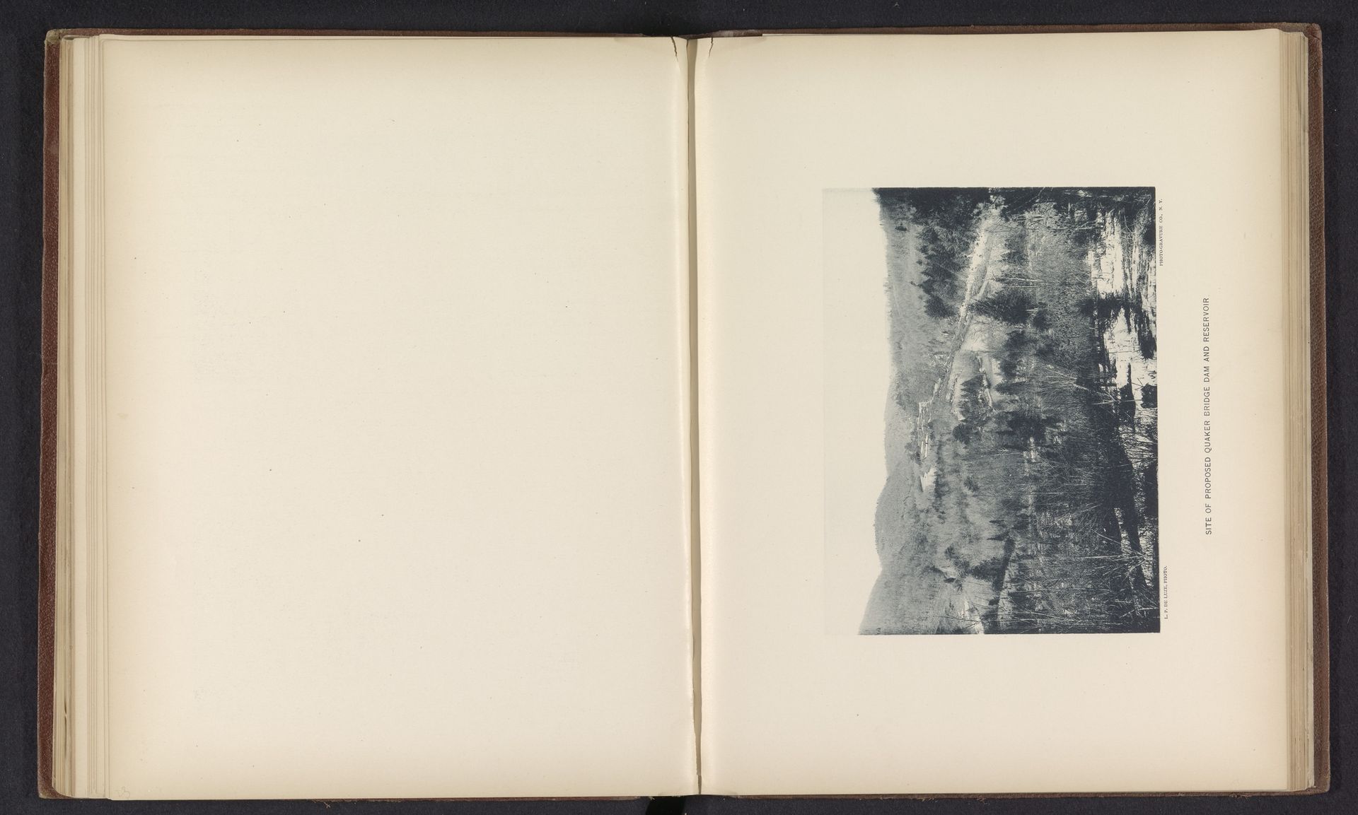 Site of proposed Quaker Bridge Dam and reservoir by P. de Luze