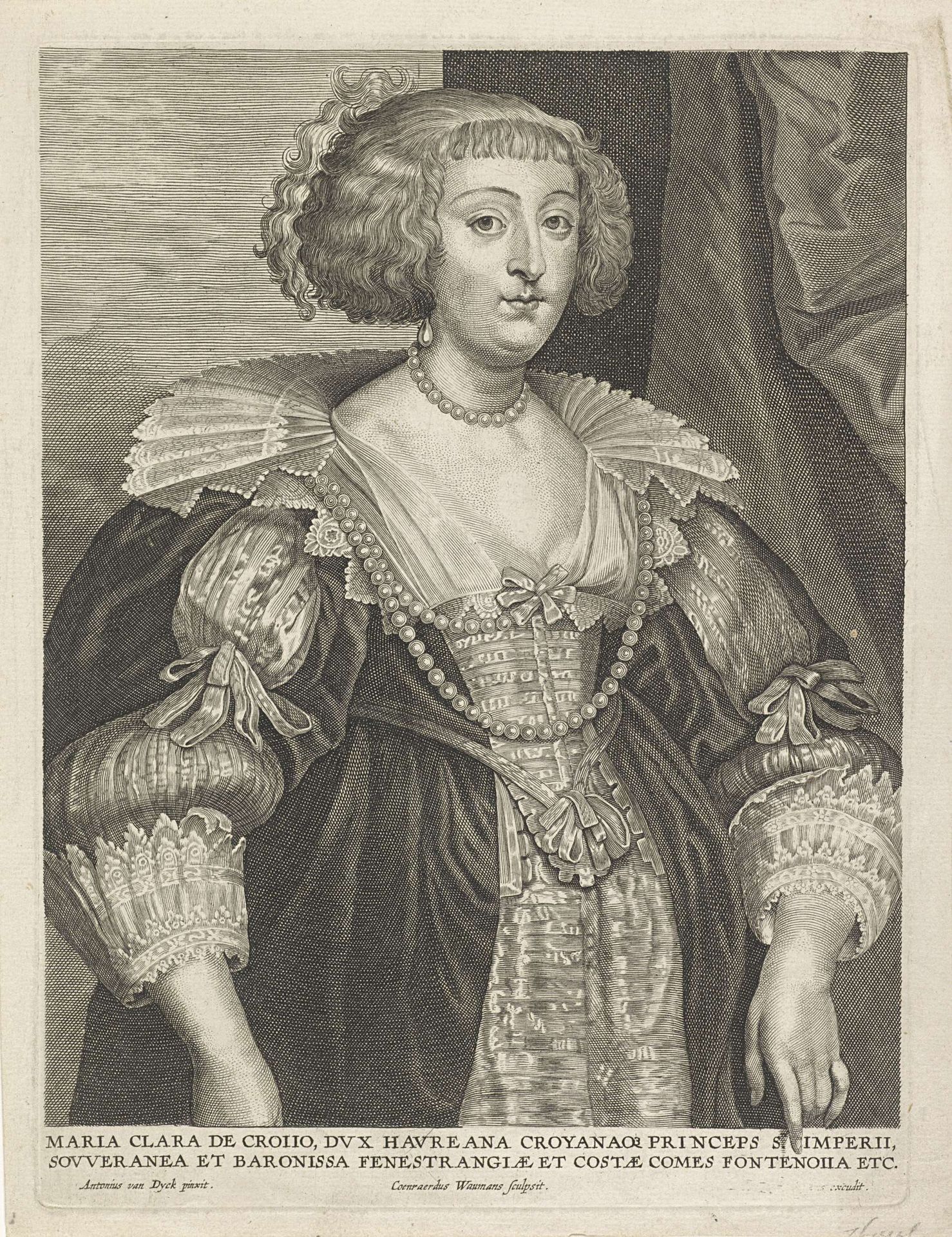Portret van Maria Clara Croÿ, markiezin van Havré by Coenraet Waumans