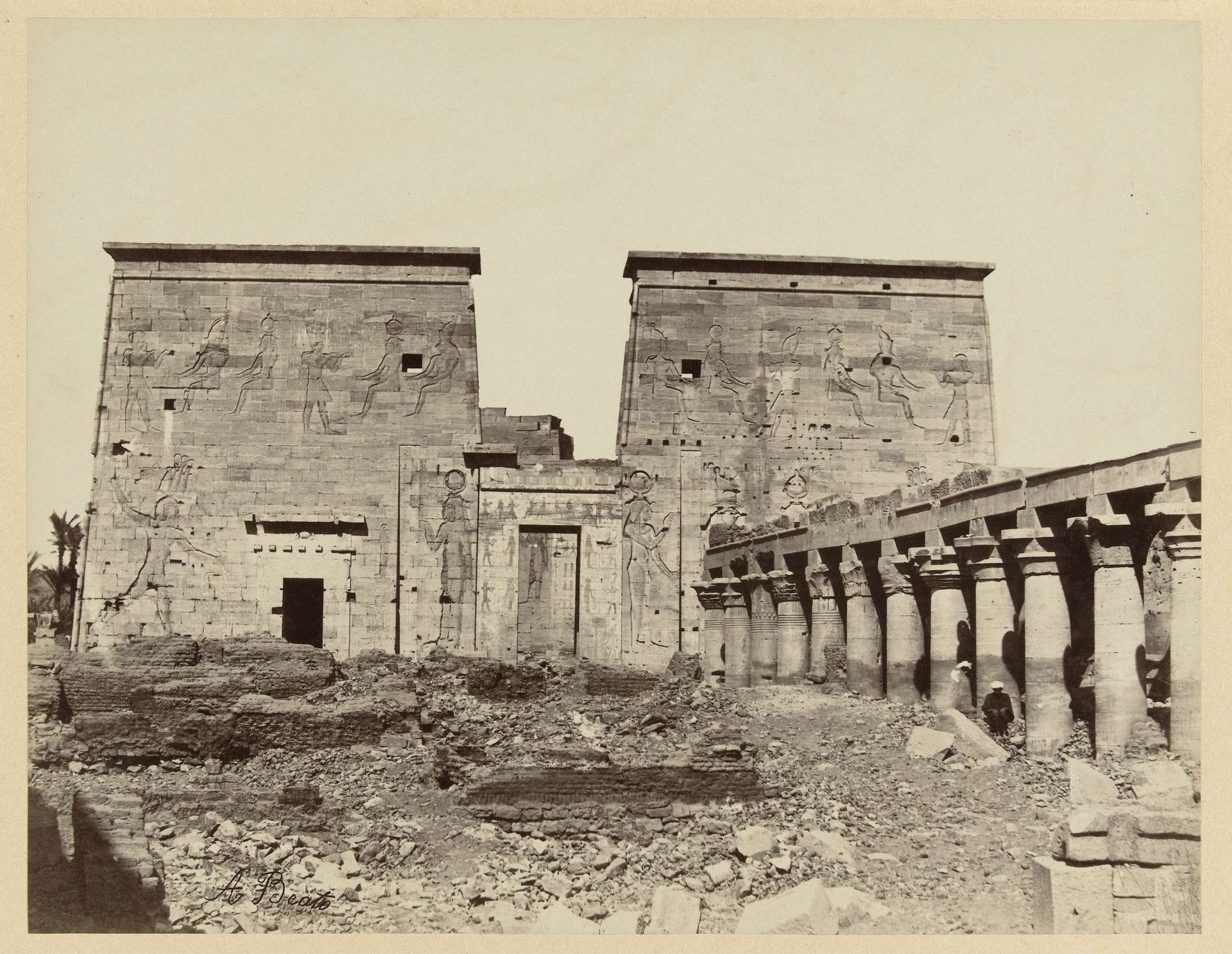 Tempel van Isis op het eiland Philae by Antonio Beato