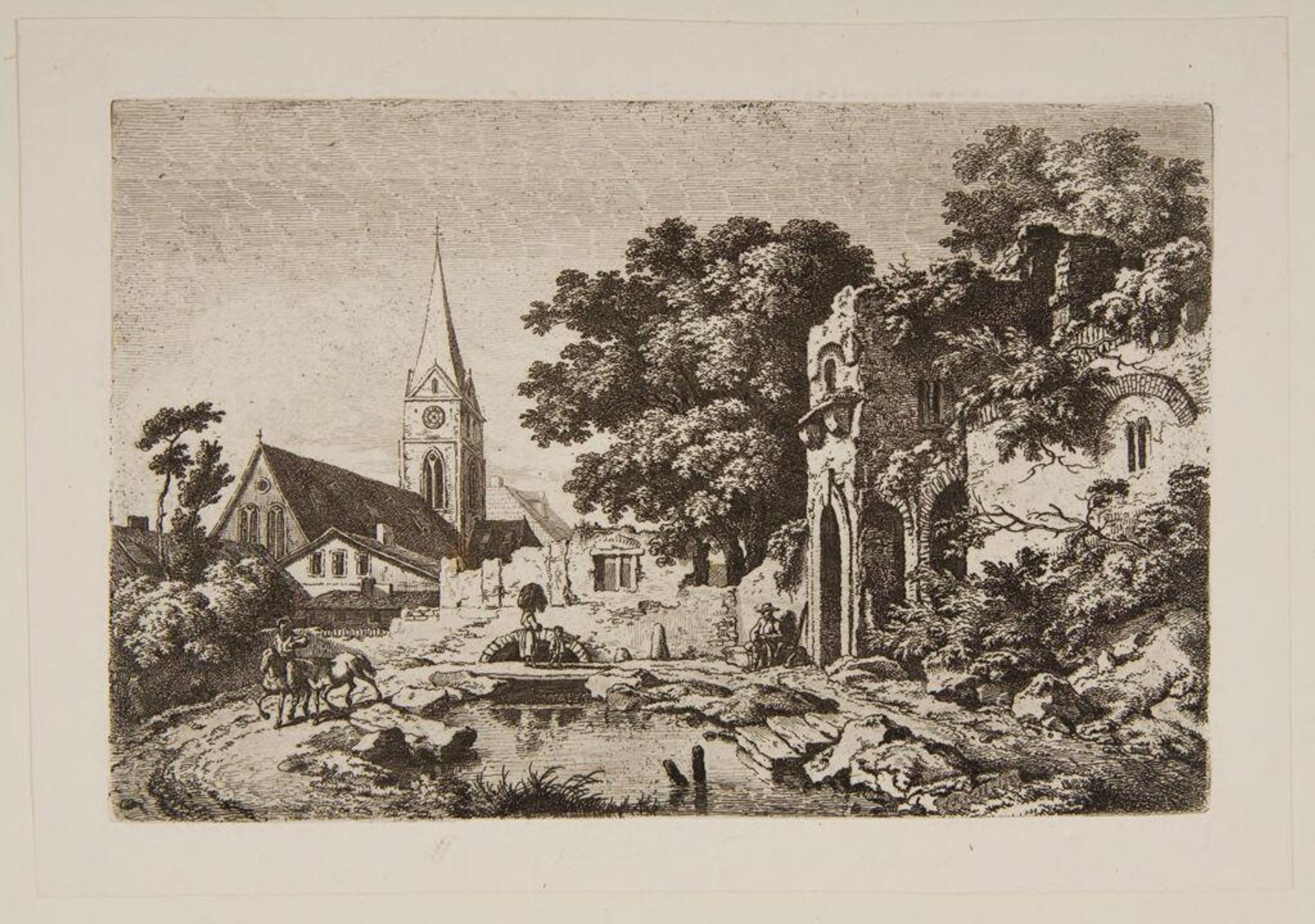 Ruined Walls of an Old Town by Ferdinand Kobell