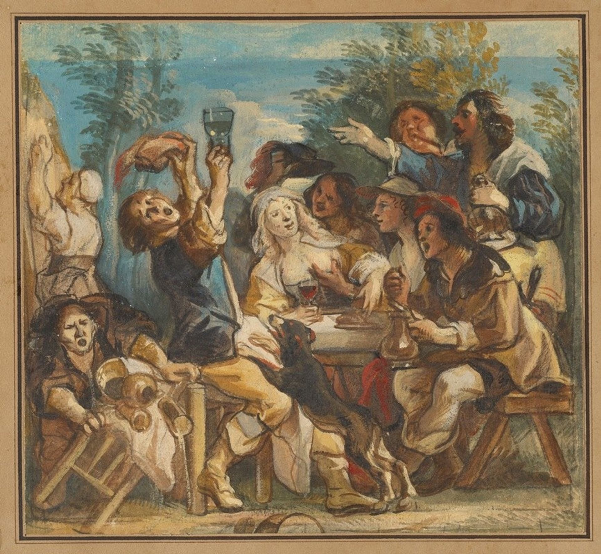 A Merry Company by Jacob Jordaens