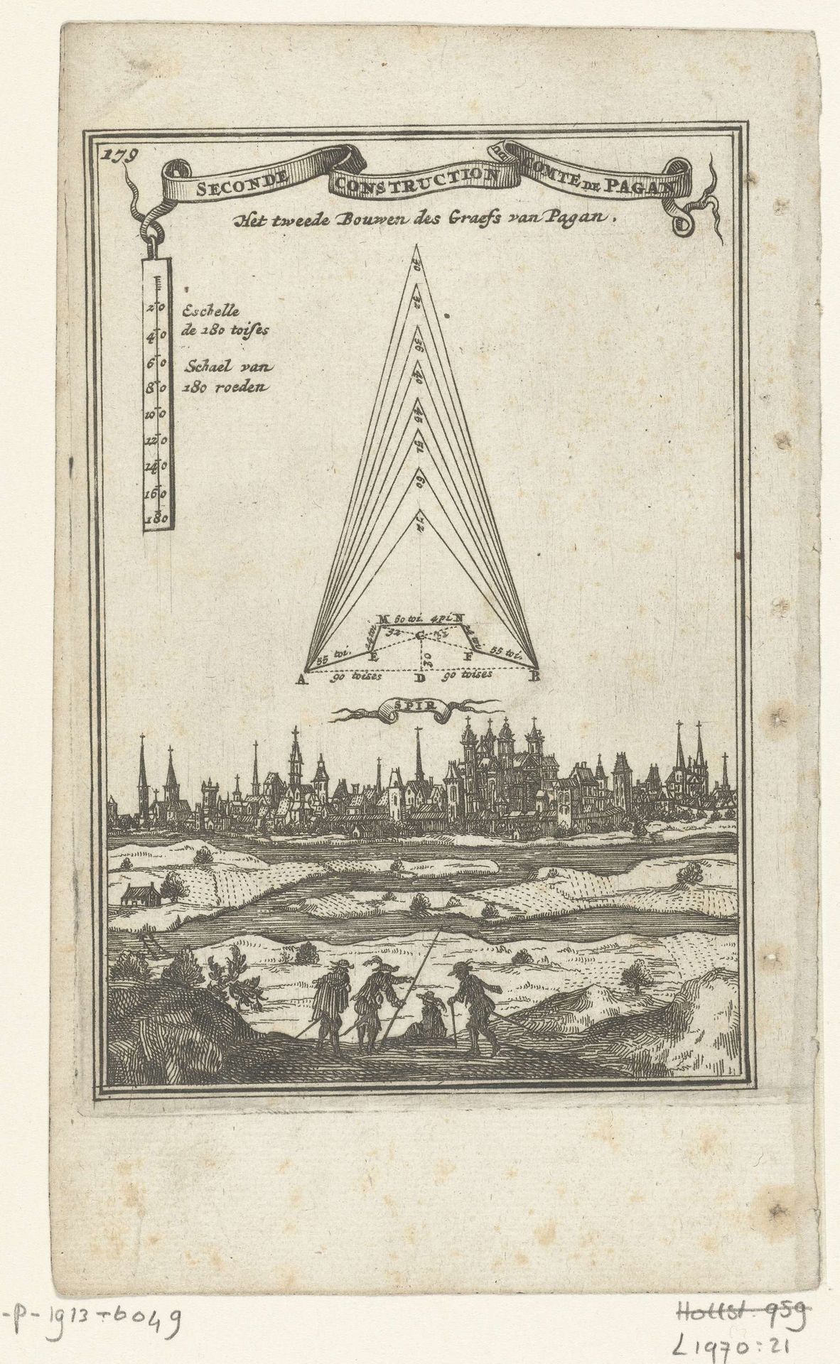 Illustratie voor 'Den Arbeid van Mars' van Allain Manesson Mallet by Romeyn de Hooghe