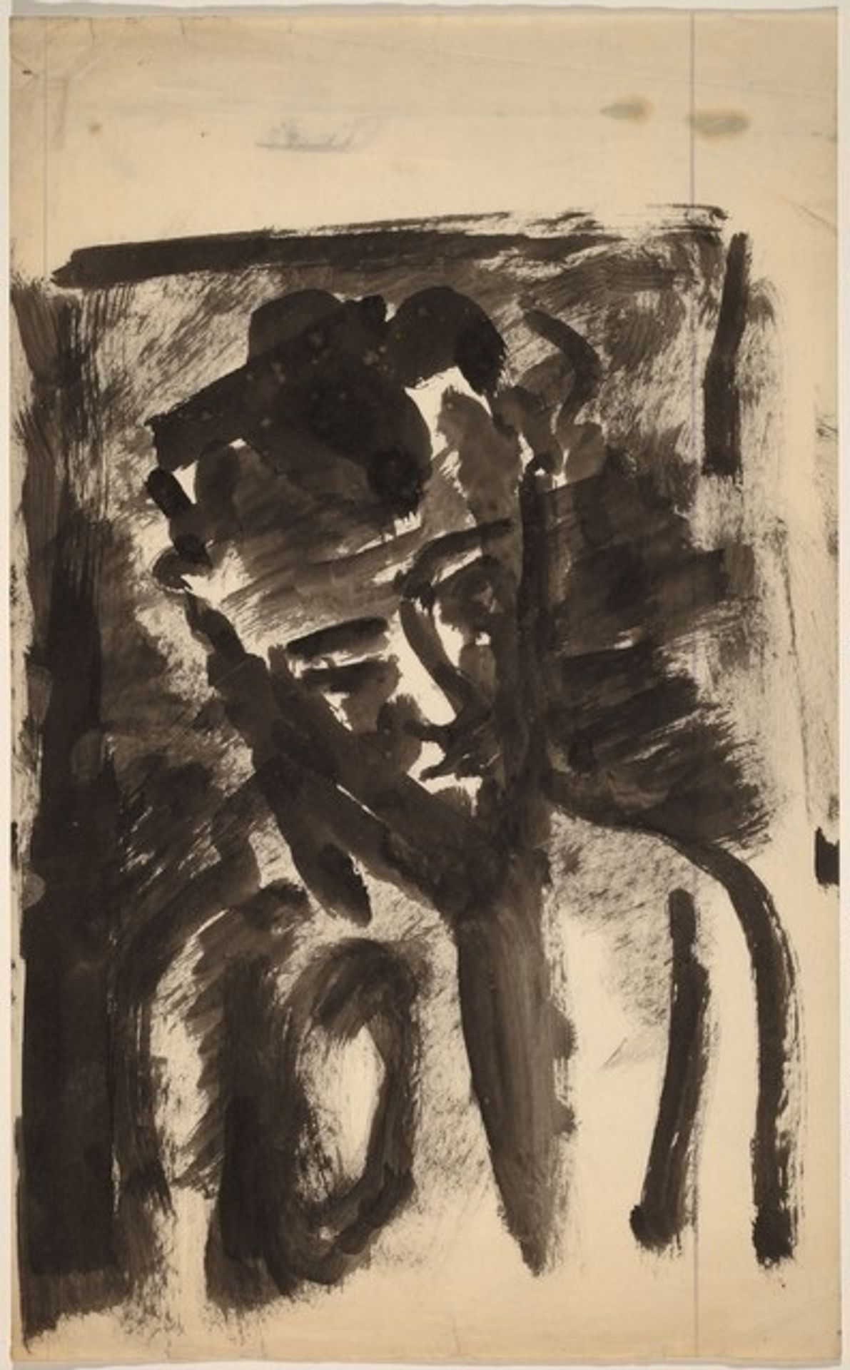 Portrait of a Figure with Head Tilted Left by Mark Rothko
