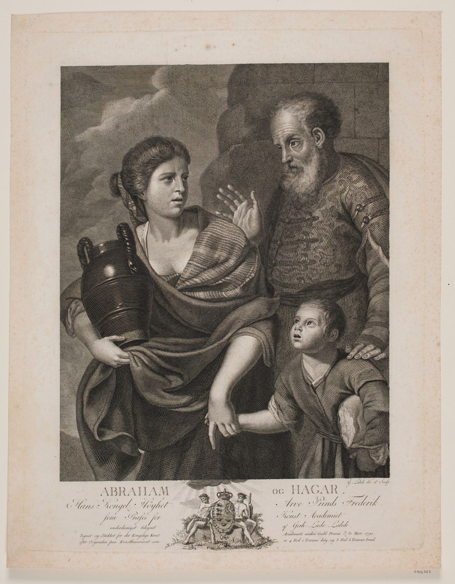 Abraham og Hagar by Gerhard Ludvig Lahde
