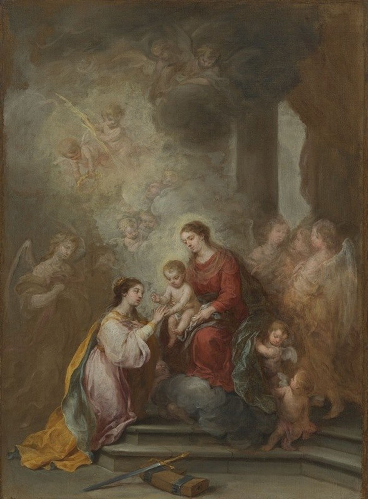The Mystic Marriage of Saint Catherine by Bartolomé Estebán Murillo
