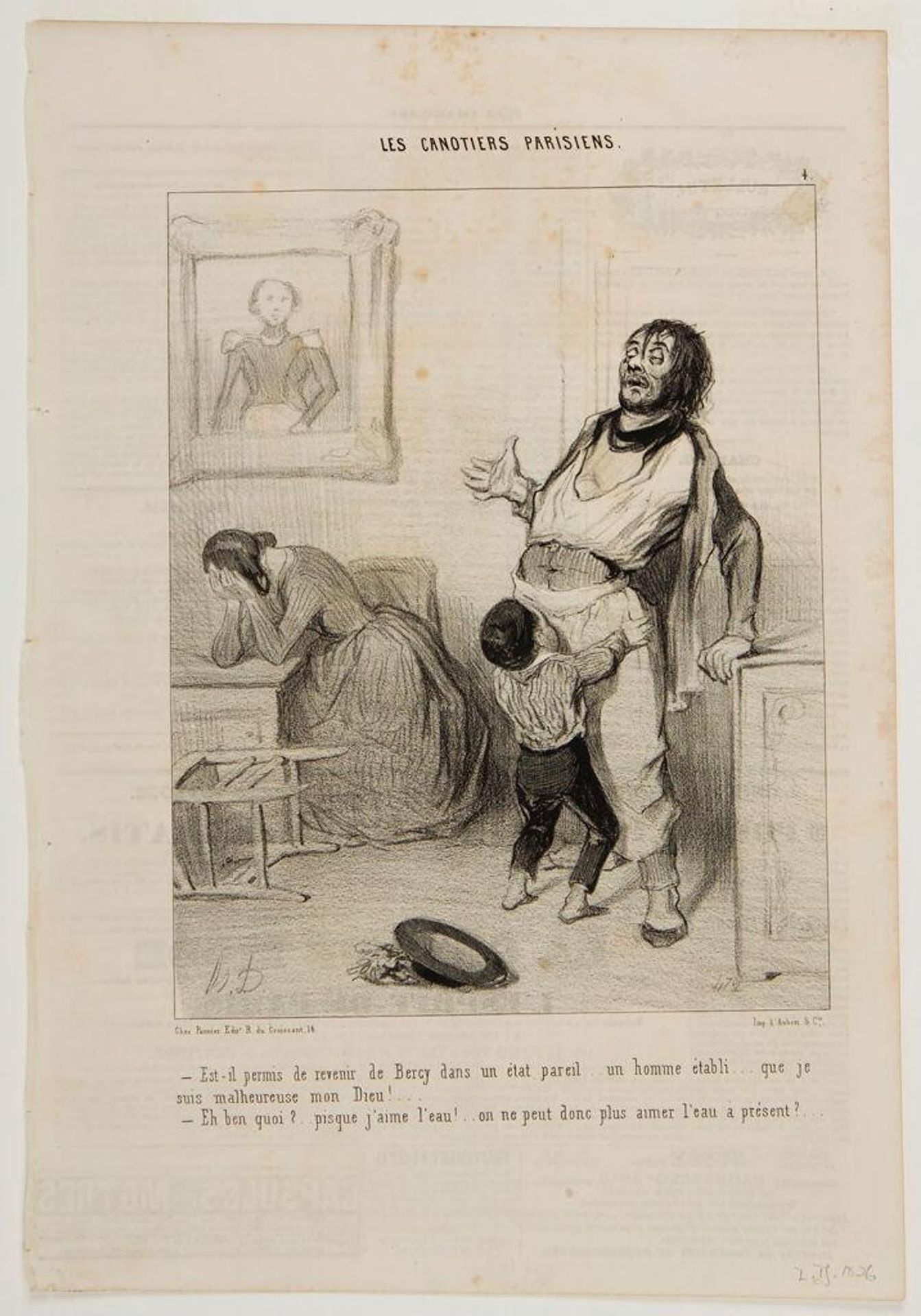 "Is It Permitted to Come Again . . . in a Similar State . . ." by Honoré Daumier