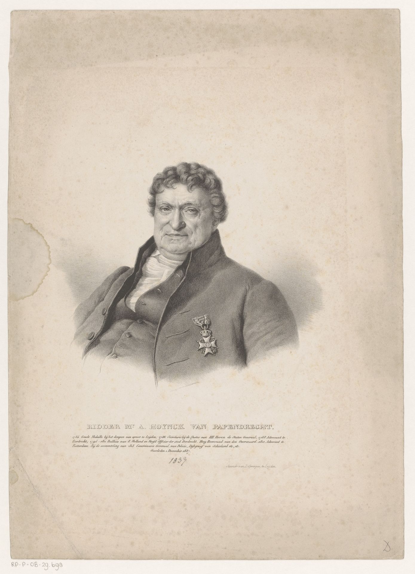 Portret van Anthony Hoynck van Papendrecht by Anonymous