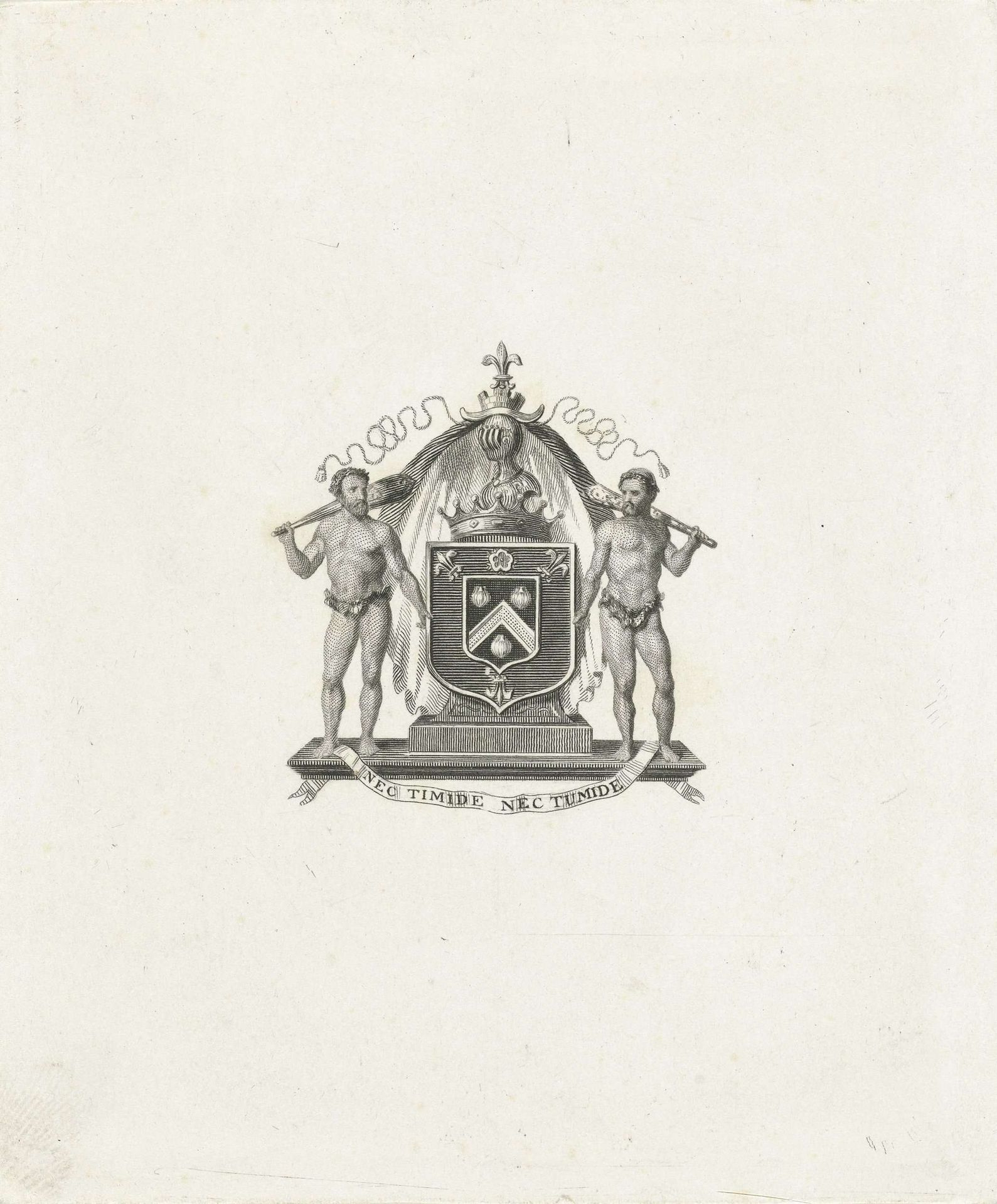 Wapenschil met devies by Johannes de Mare