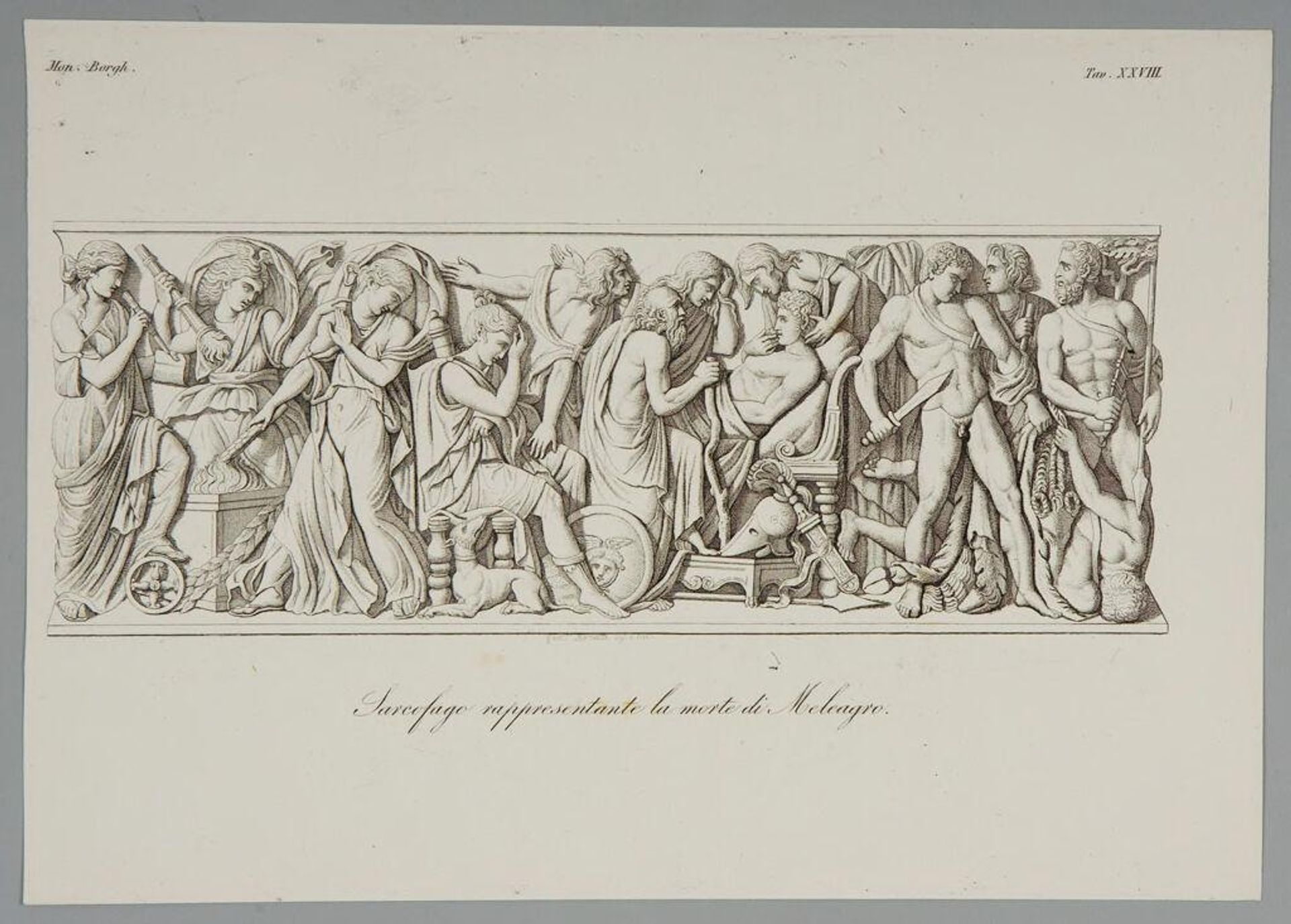 Sarcophagus Illustrating the Death of Meleager by Gaetano Bonatti