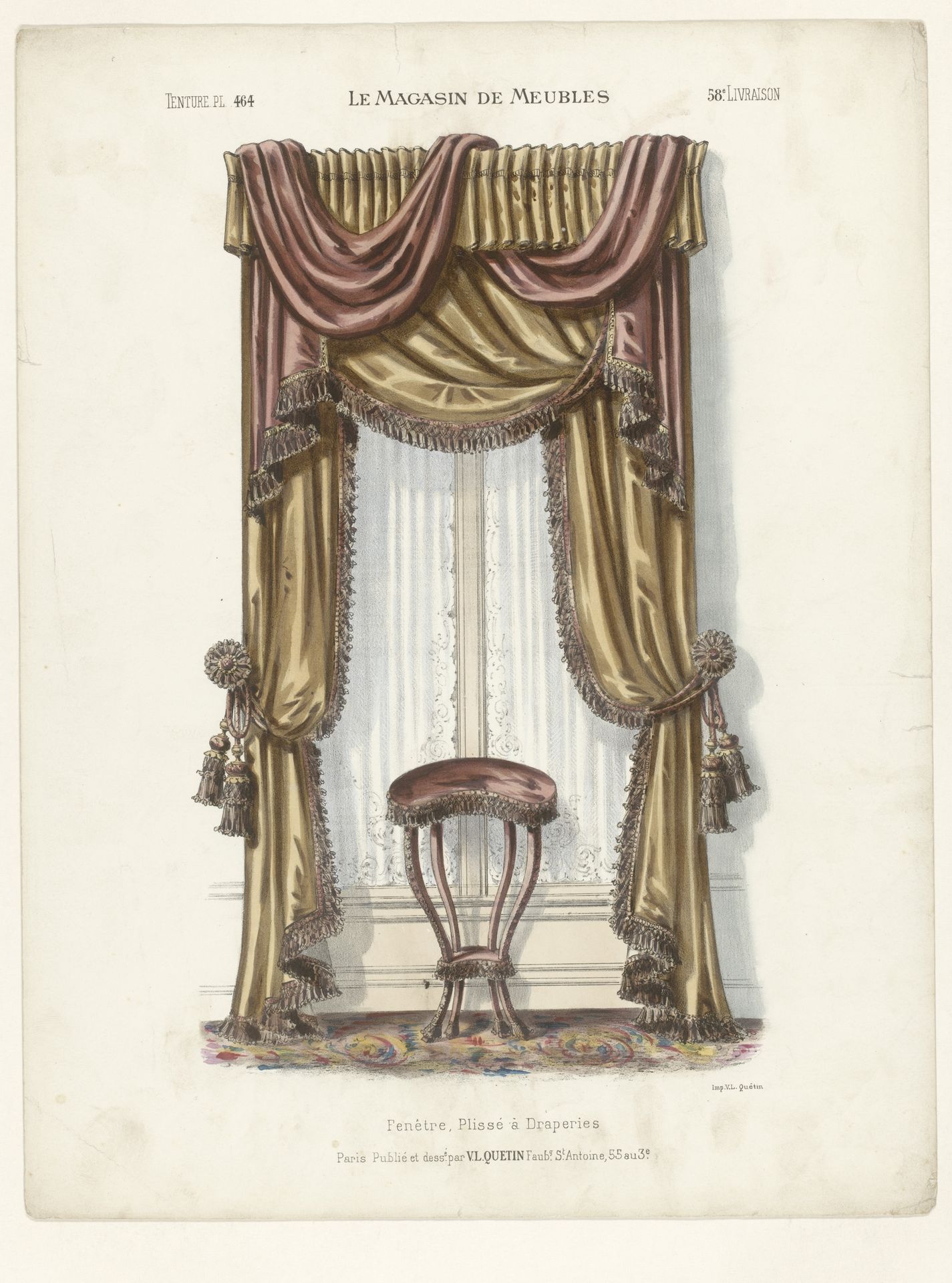 Venster met gordijnen by Anonymous