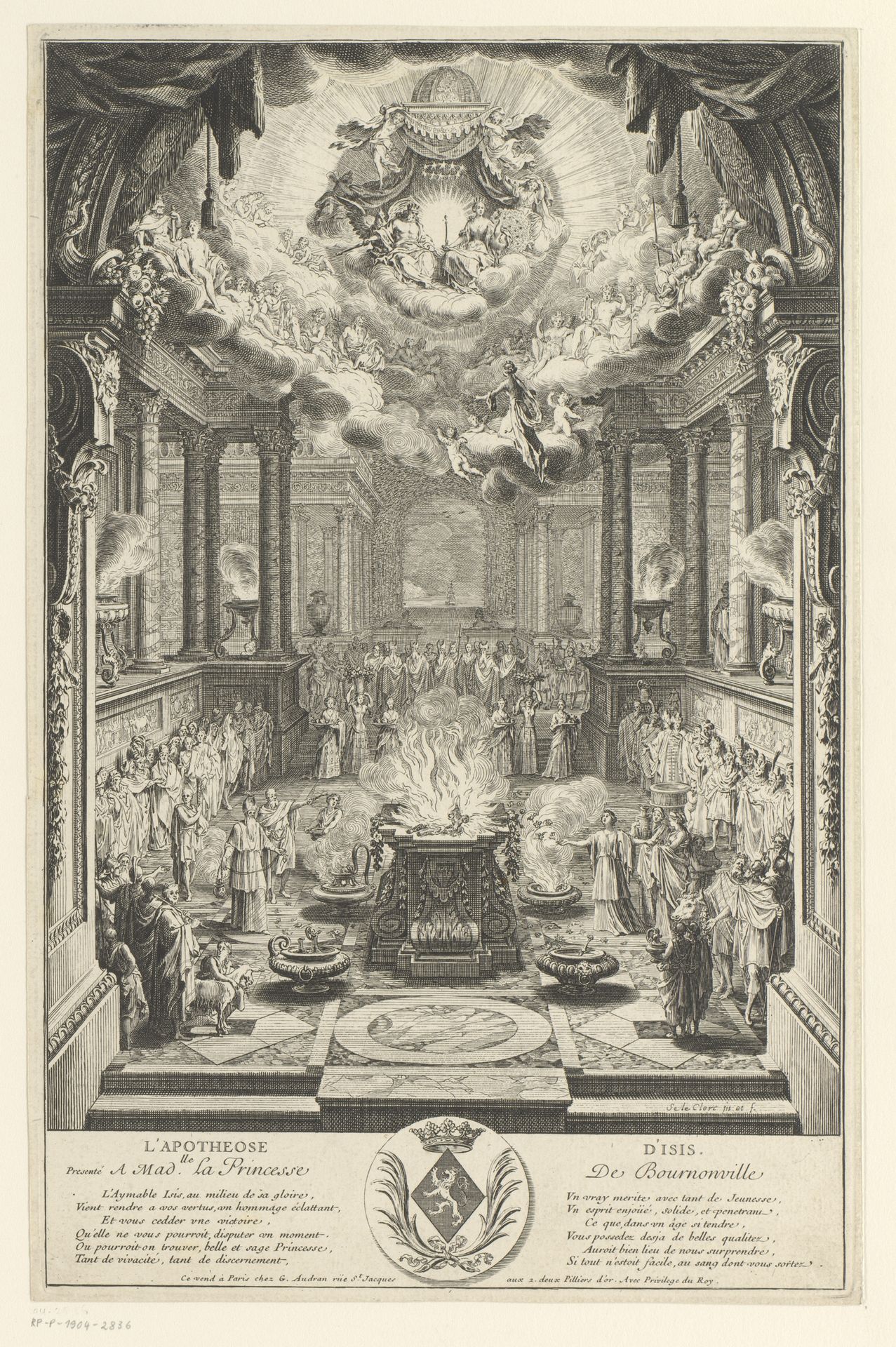 Apotheose van Isis by Sébastien Leclerc I