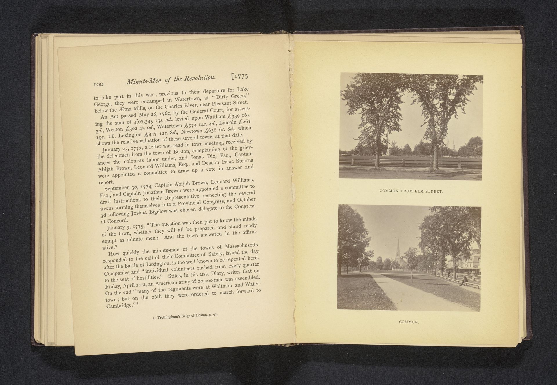 Gezicht op een openbare ruimte in Waltham, Massachusetts by Thomas R. Lewis