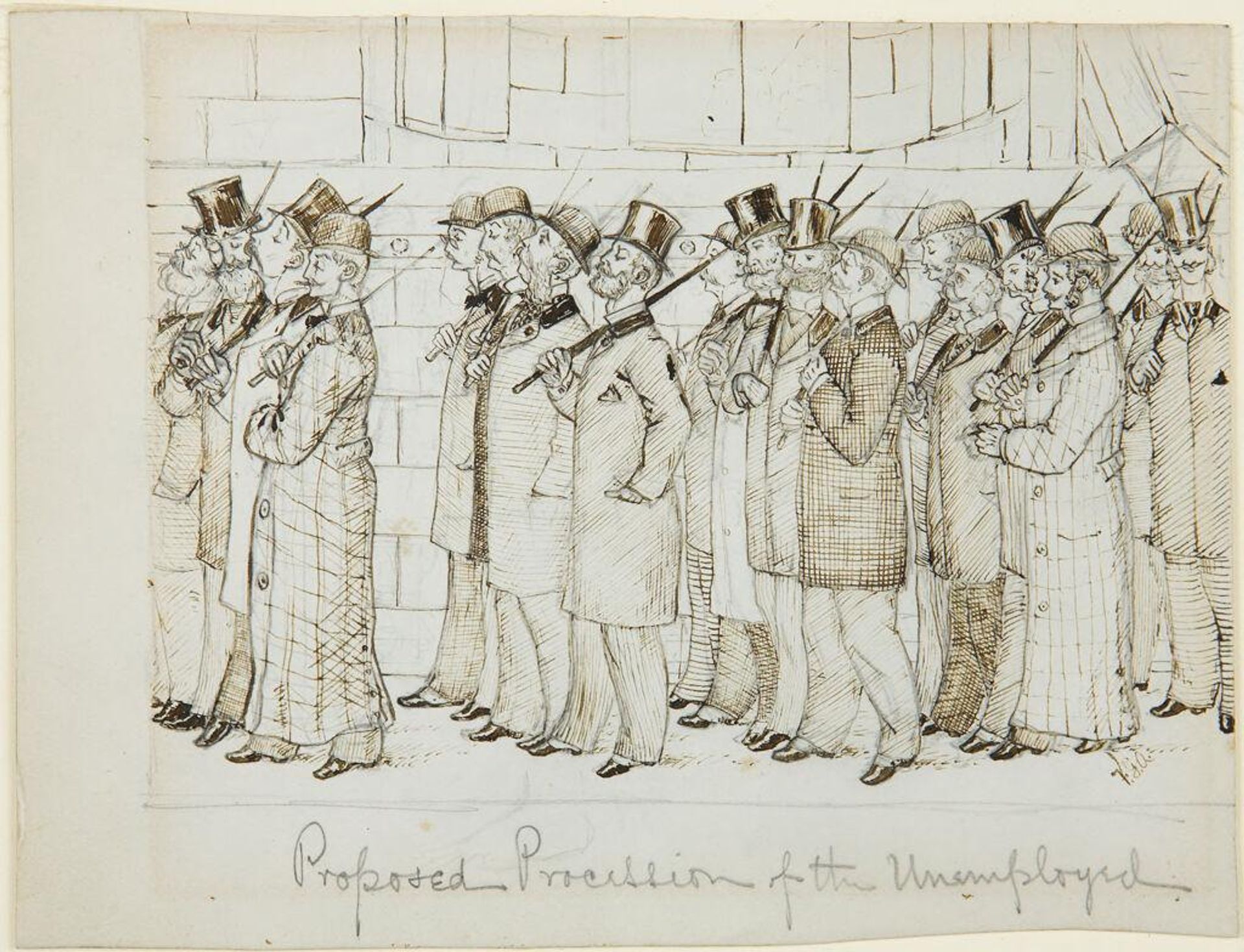 General Benjamin F. Butler's Nightmare:  Proposed Procession of the Unemployed by Francis Gilbert Attwood