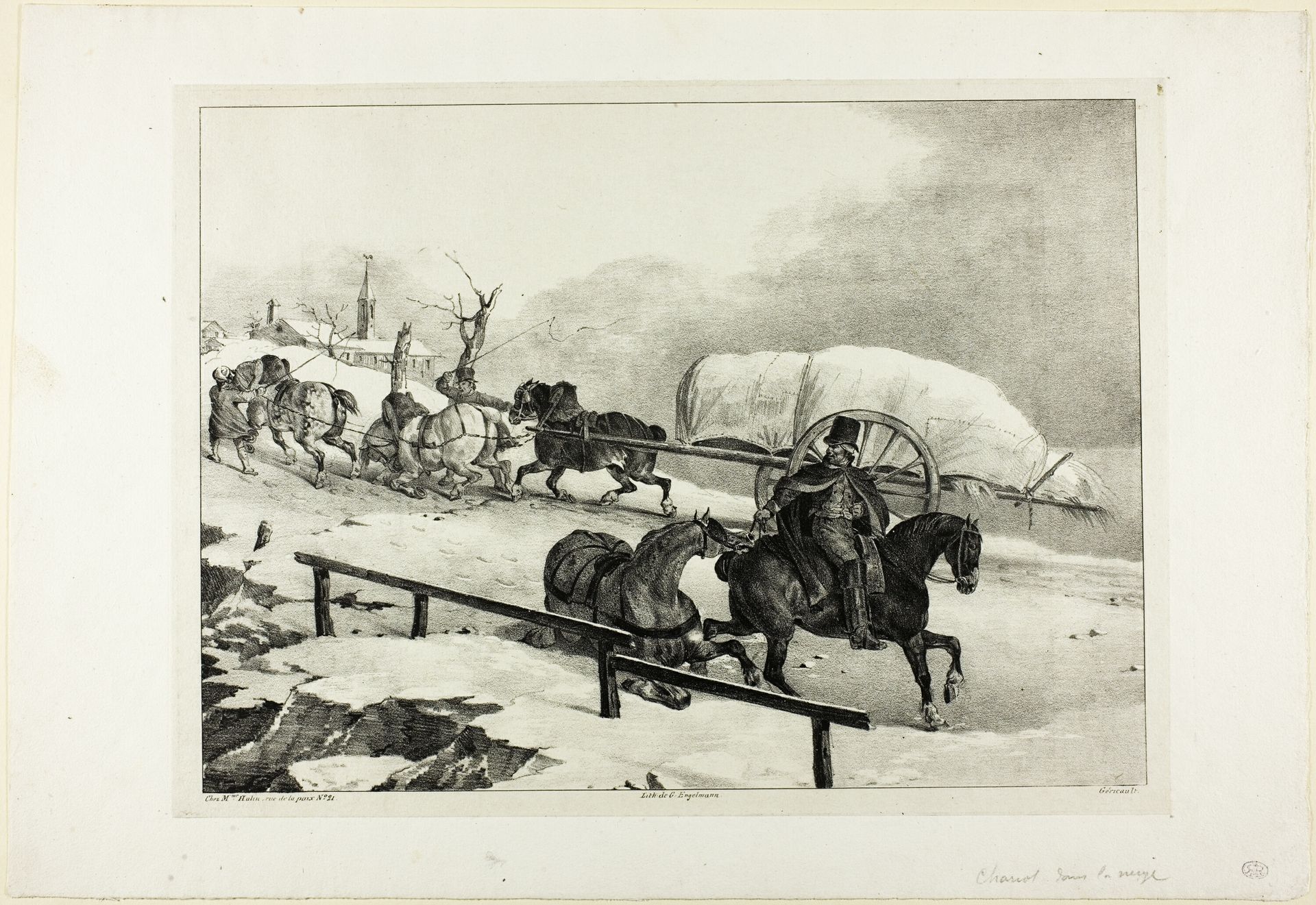Wagon Ascending a Slope by Théodore Géricault