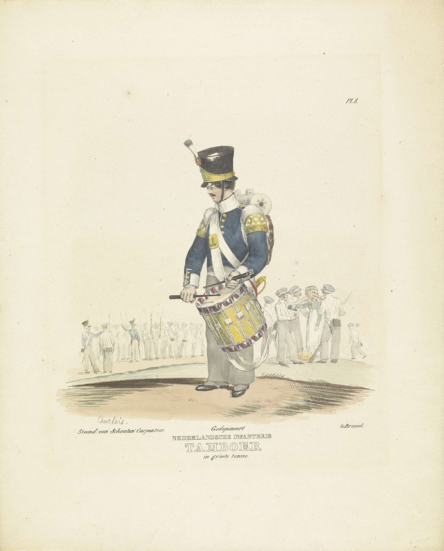 Drummer in Full Uniform by A. Courtois
