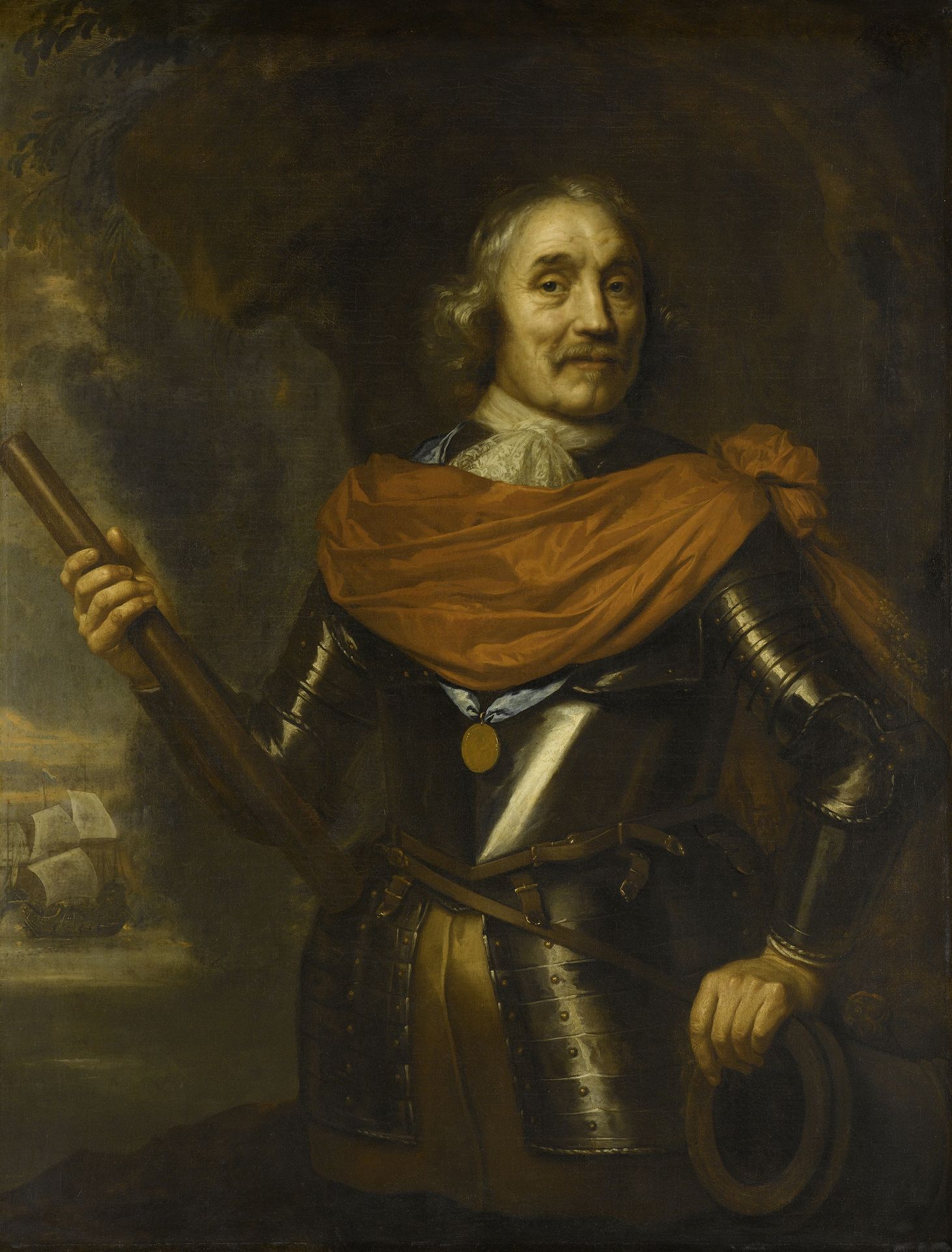 Maerten Harpertsz Tromp (1597-1653), Vice Admiral by Jan Lievens