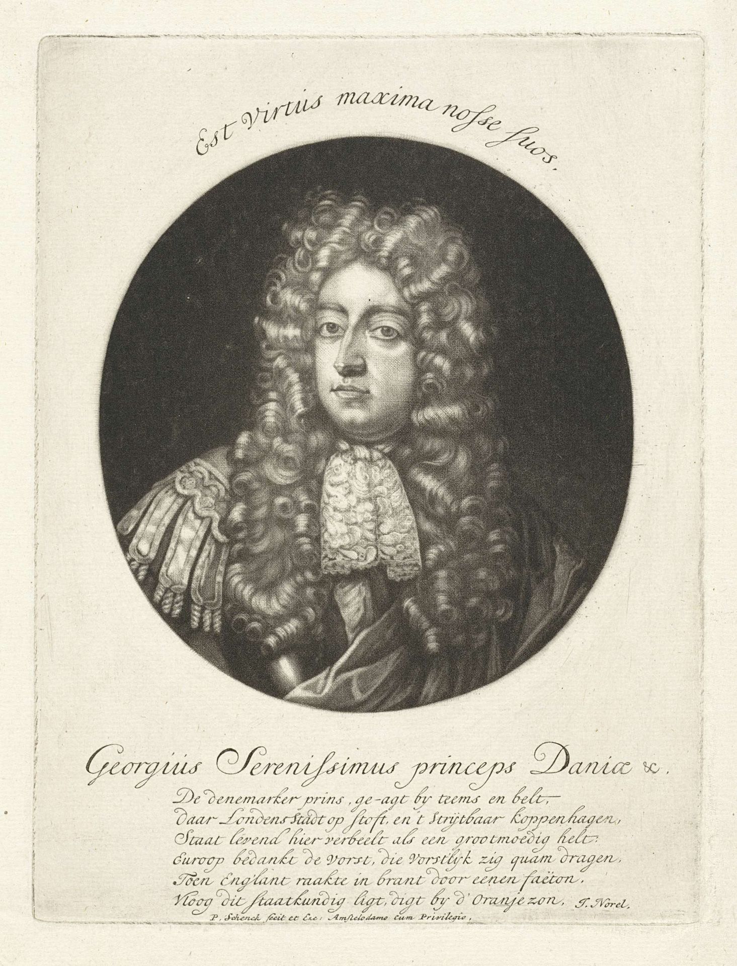 Portret van George, prins van Denemarken by Pieter Schenk
