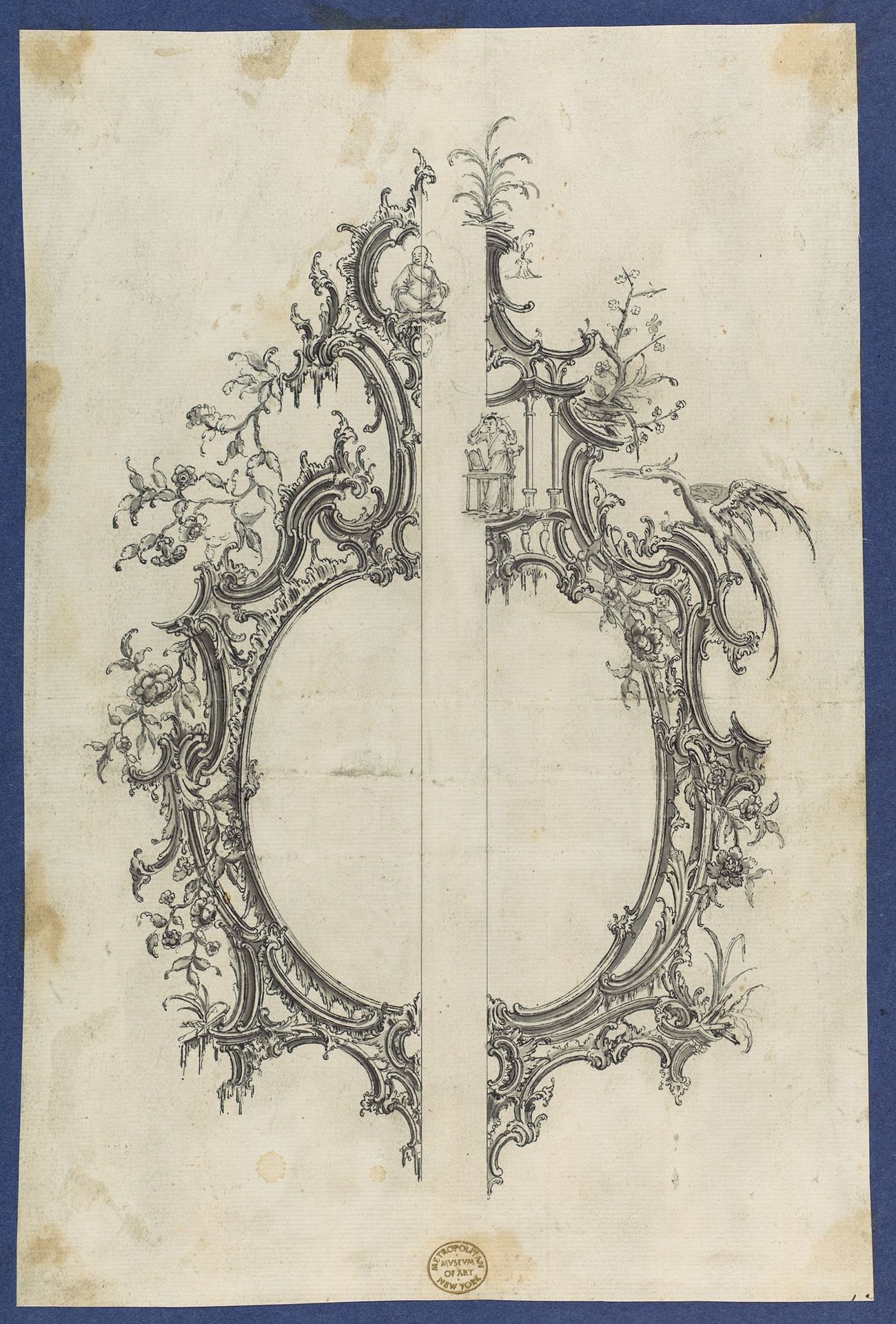 Pier Glass Frames, in Chippendale Drawings, Vol. I by Thomas Chippendale