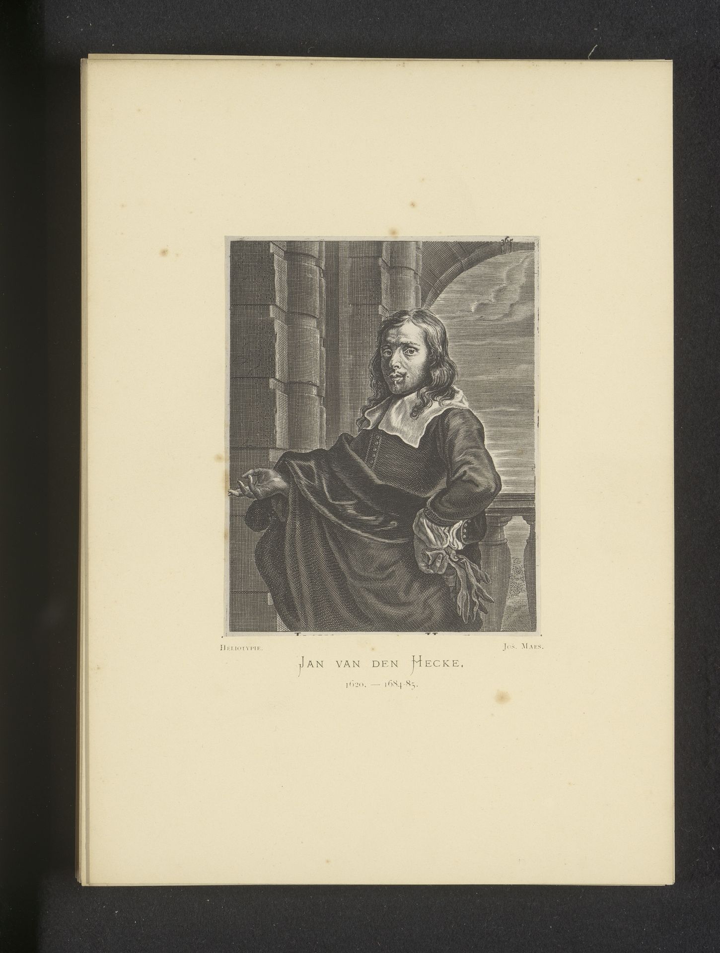 Reproductie van een gravure van een portret van Jan van den Hecke door Coenraet Waumans by Joseph Maes
