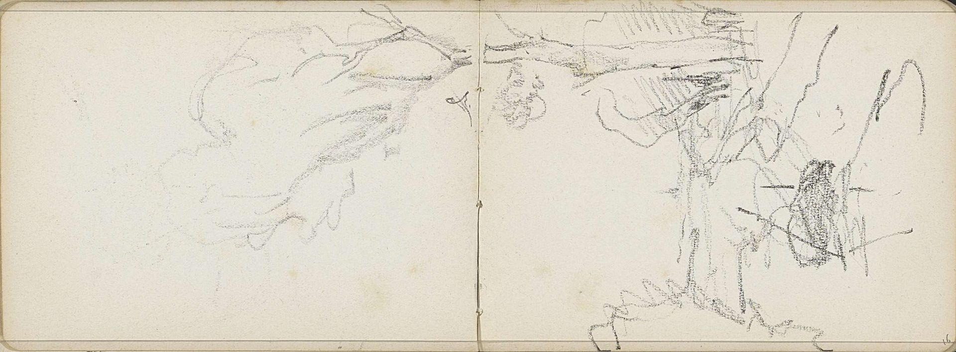 Aangemeerde roeiboot aan een waterkant by Willem Cornelis Rip