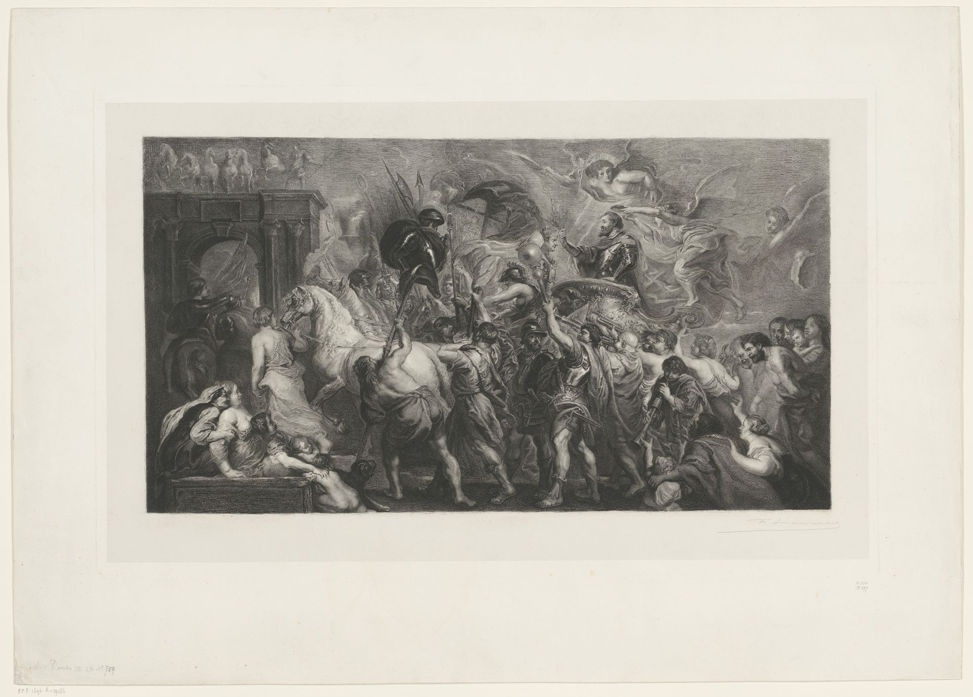Allegorie op de binnenkomst van Hendrik IV in Parijs by Frans Lauwers