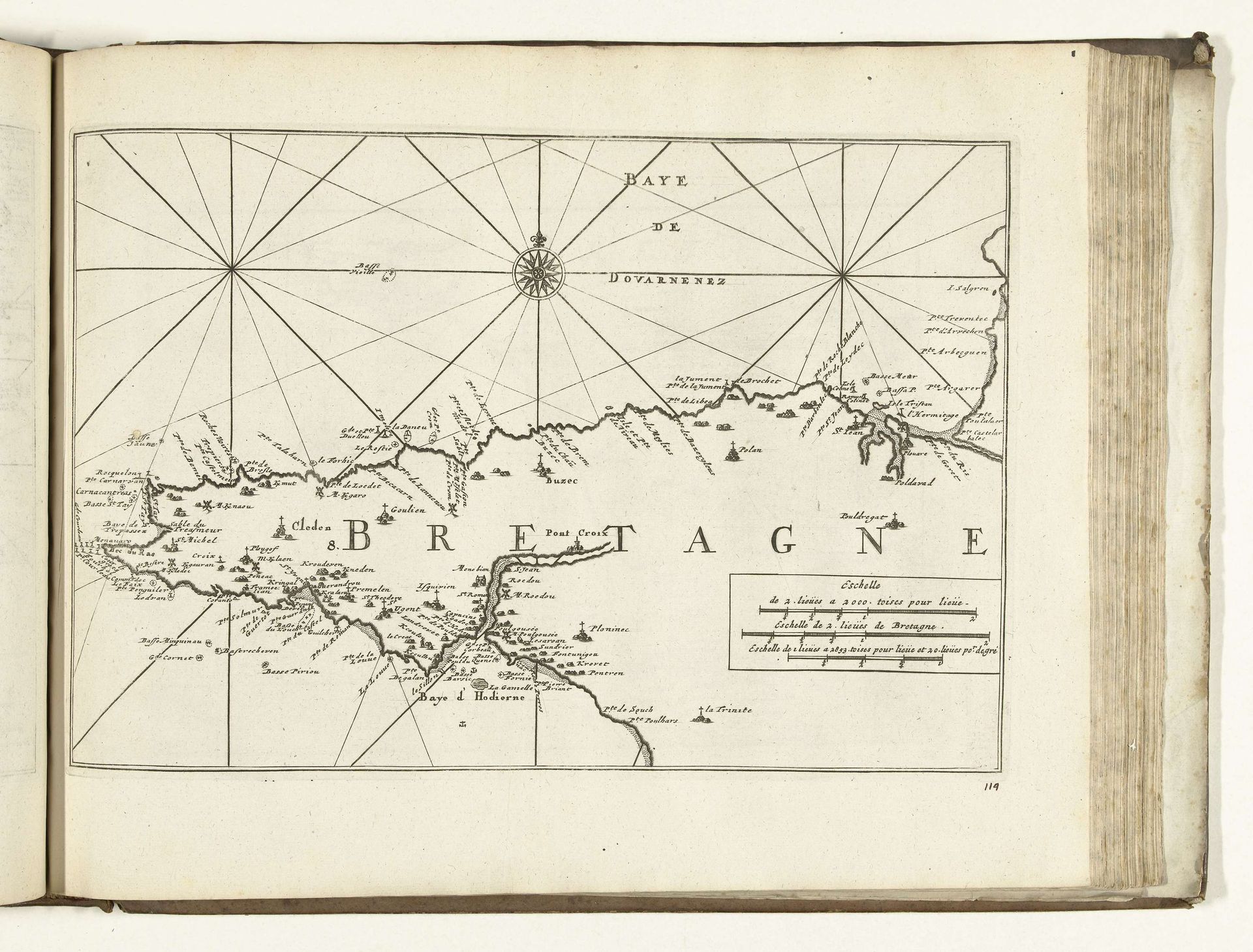 Kaart van de westkust van Bretagne, 1726 by Anonymous