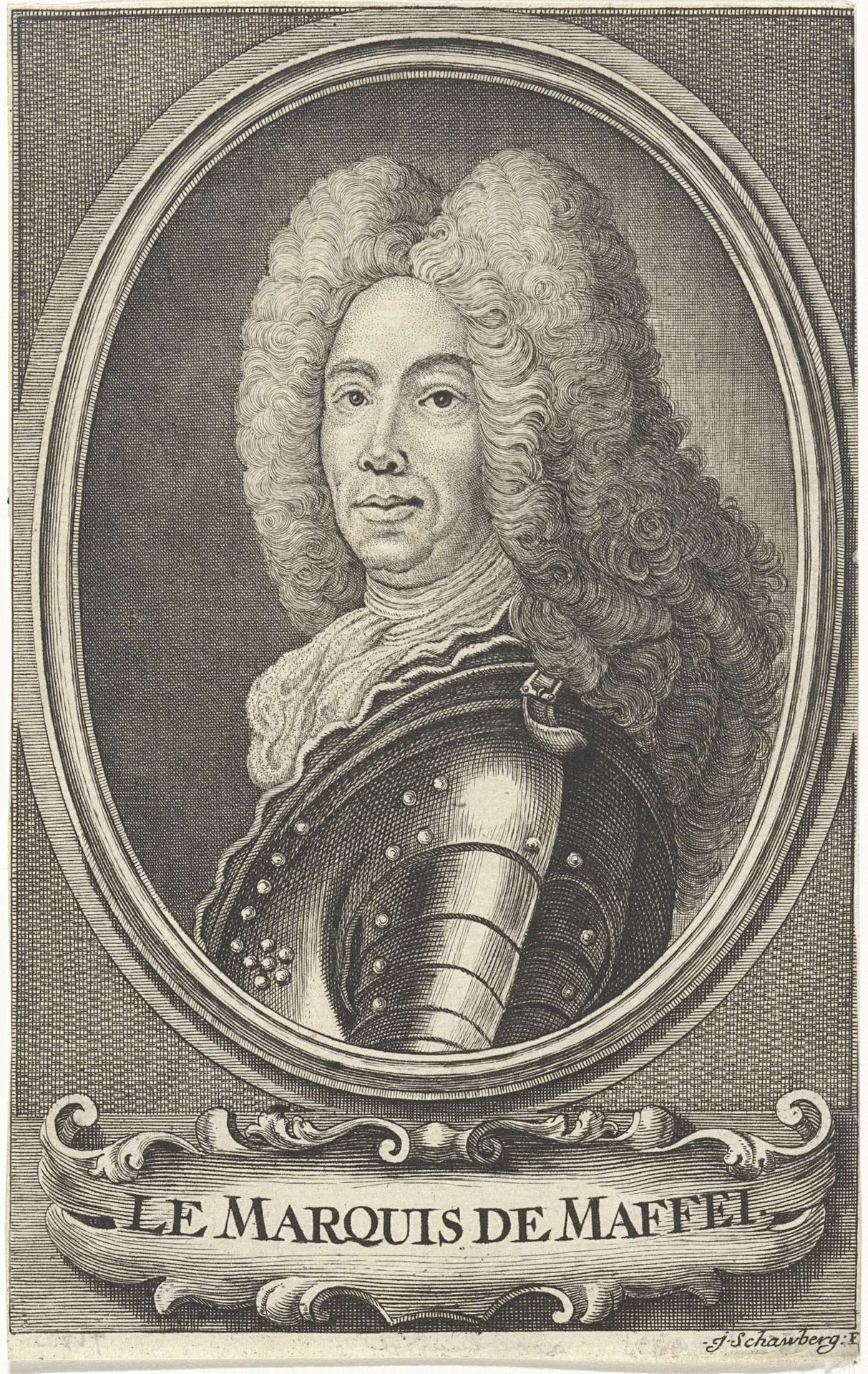 Portret van de markies Alessandro Maffei by Jean Henri van Schawberg