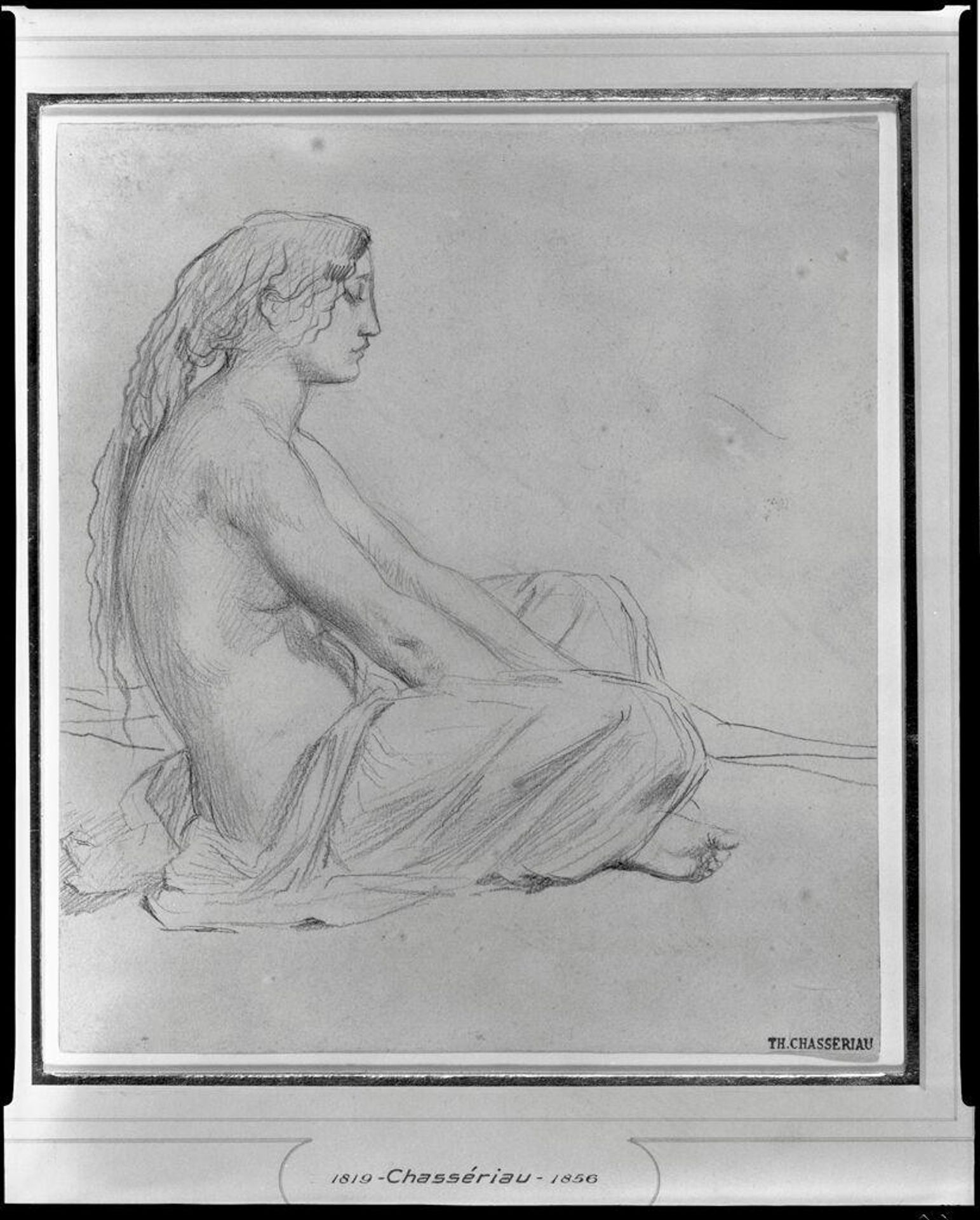 Study of a Woman Seated on the Ground by Théodore Chassériau