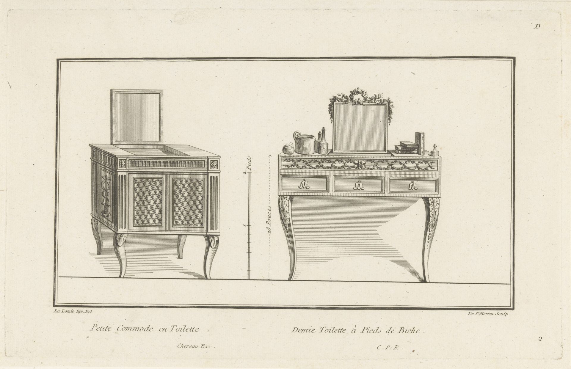 Commode en toilettafel by de Saint-Morien