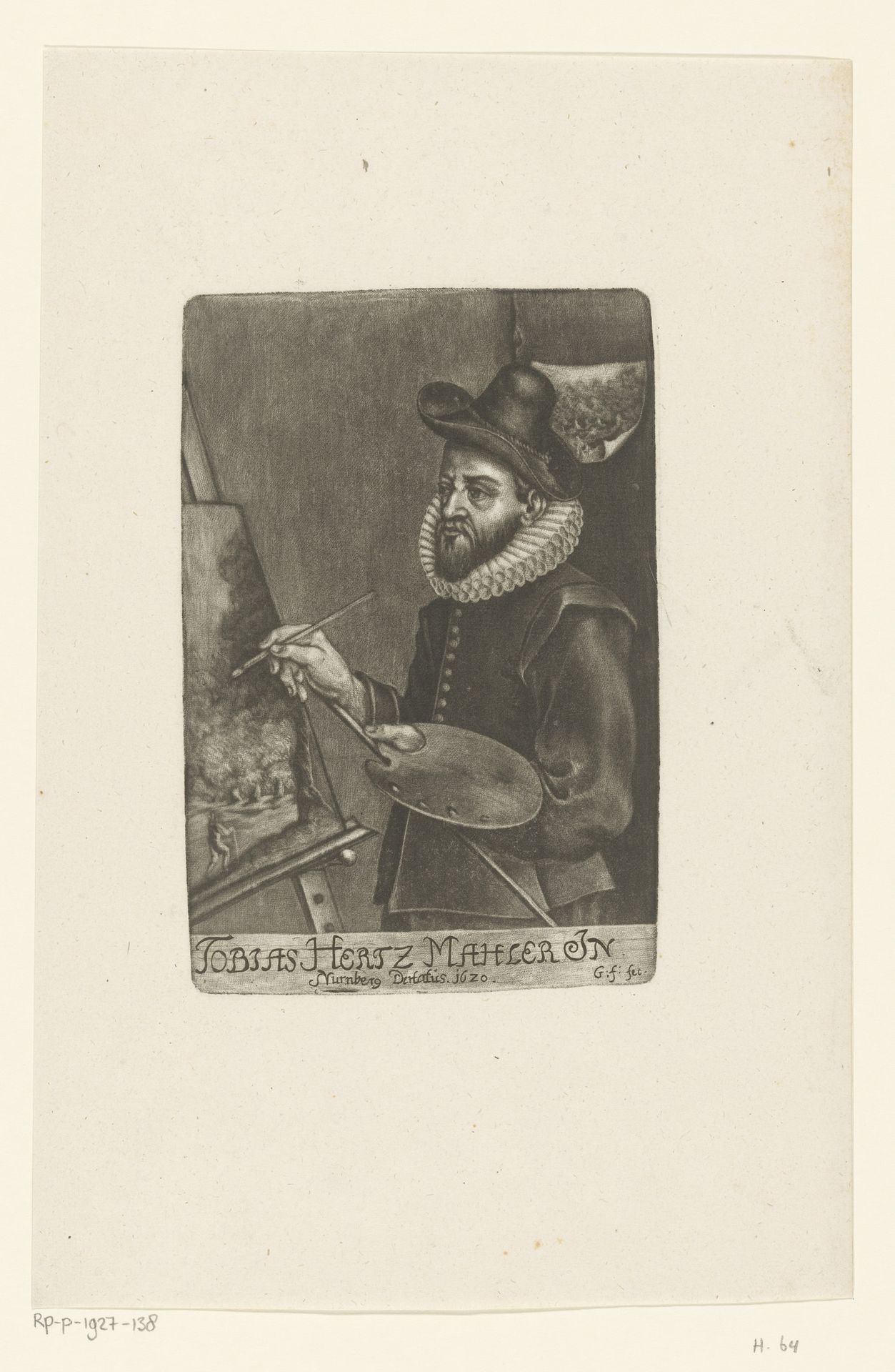Portret van Tobias Hertz by Georg Fennitzer