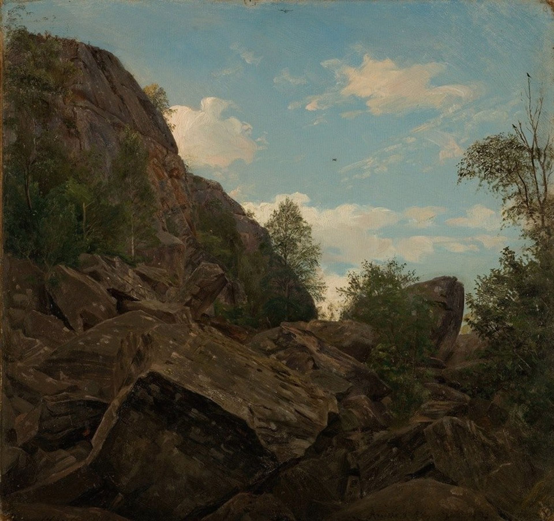 Stenstudie. Frøisland, Mandal by Amaldus Nielsen