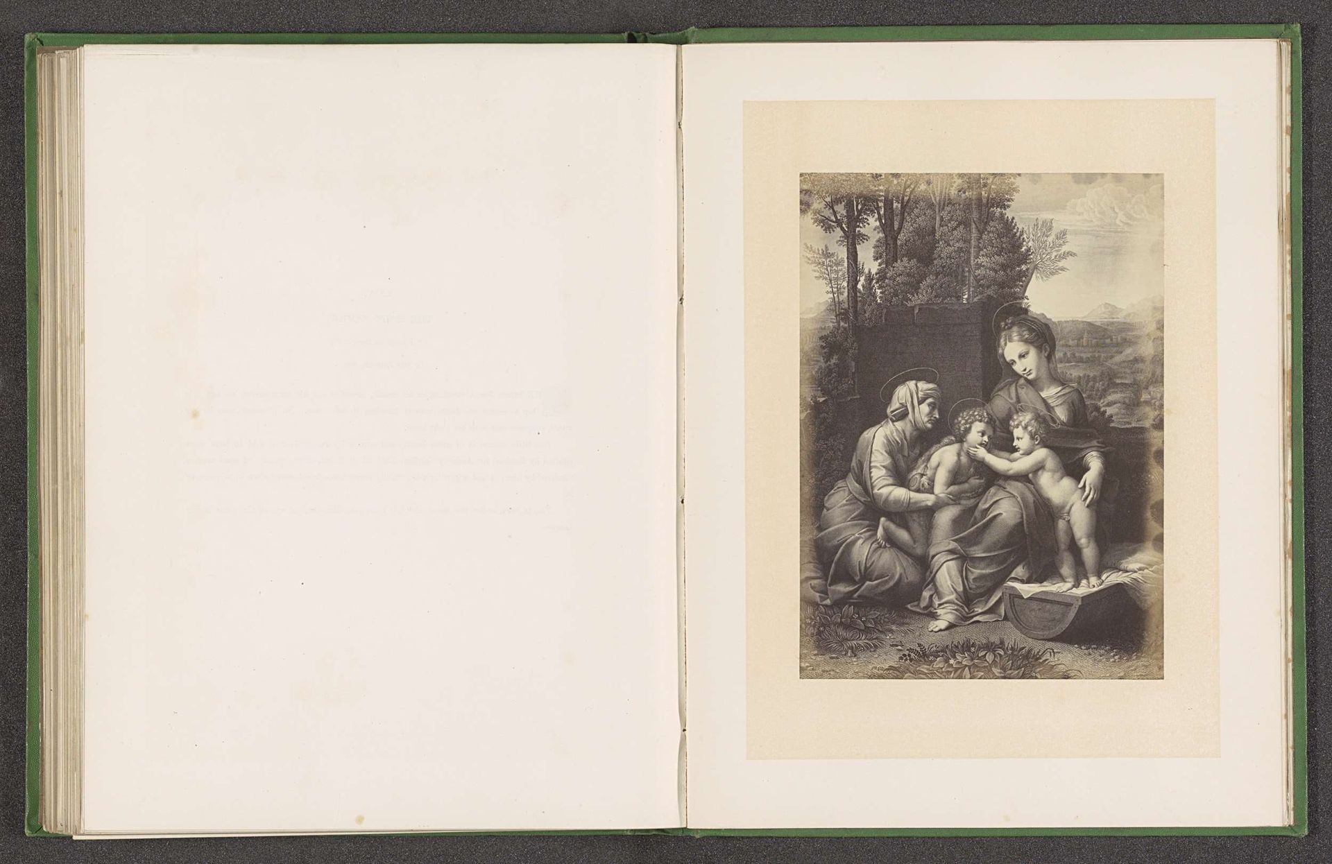 Fotoreproductie van een prent door B. Desnoyers van de Vierge au berceau door Rafaël by Joseph Cundall