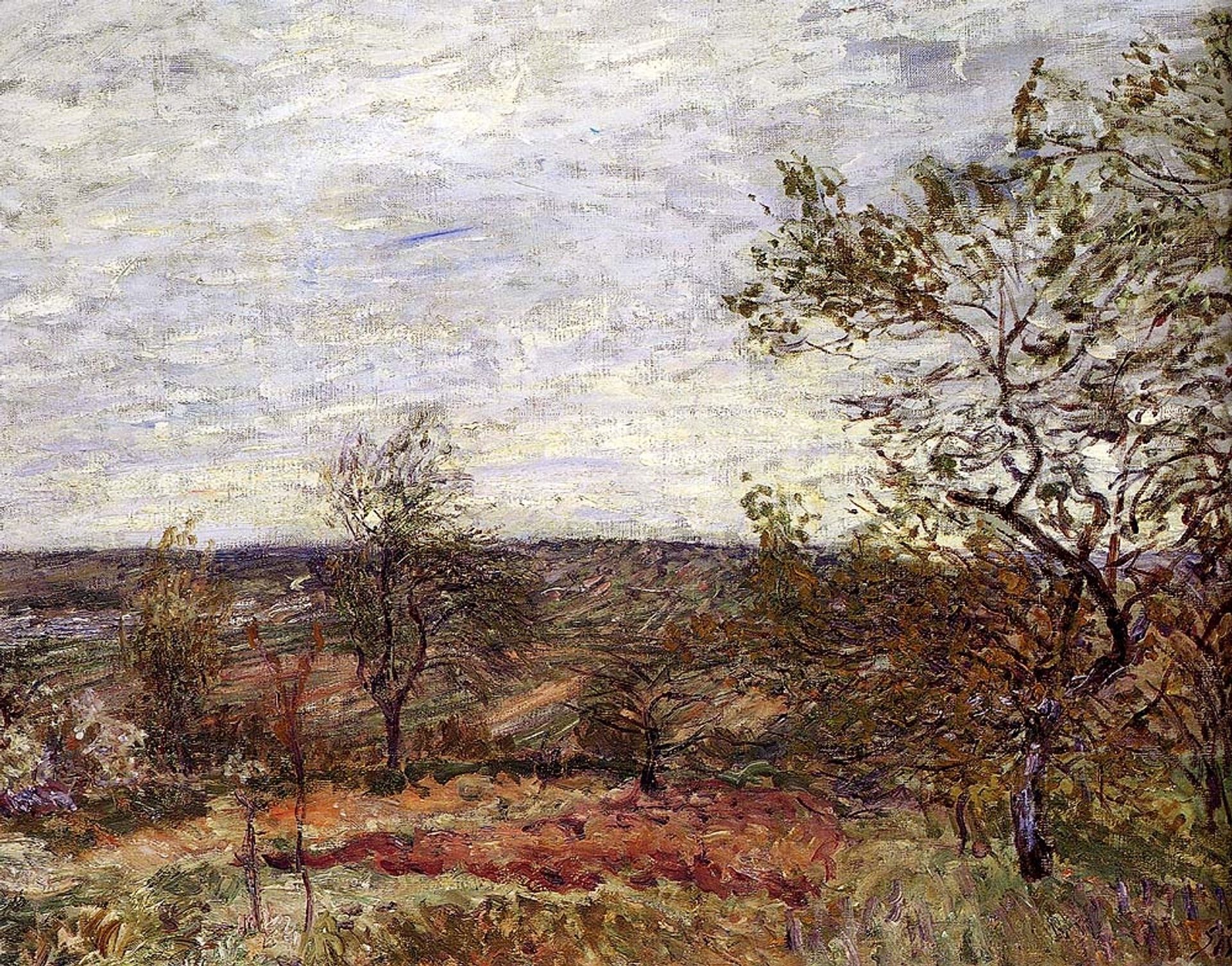 Windy Day At Veneux by Alfred Sisley