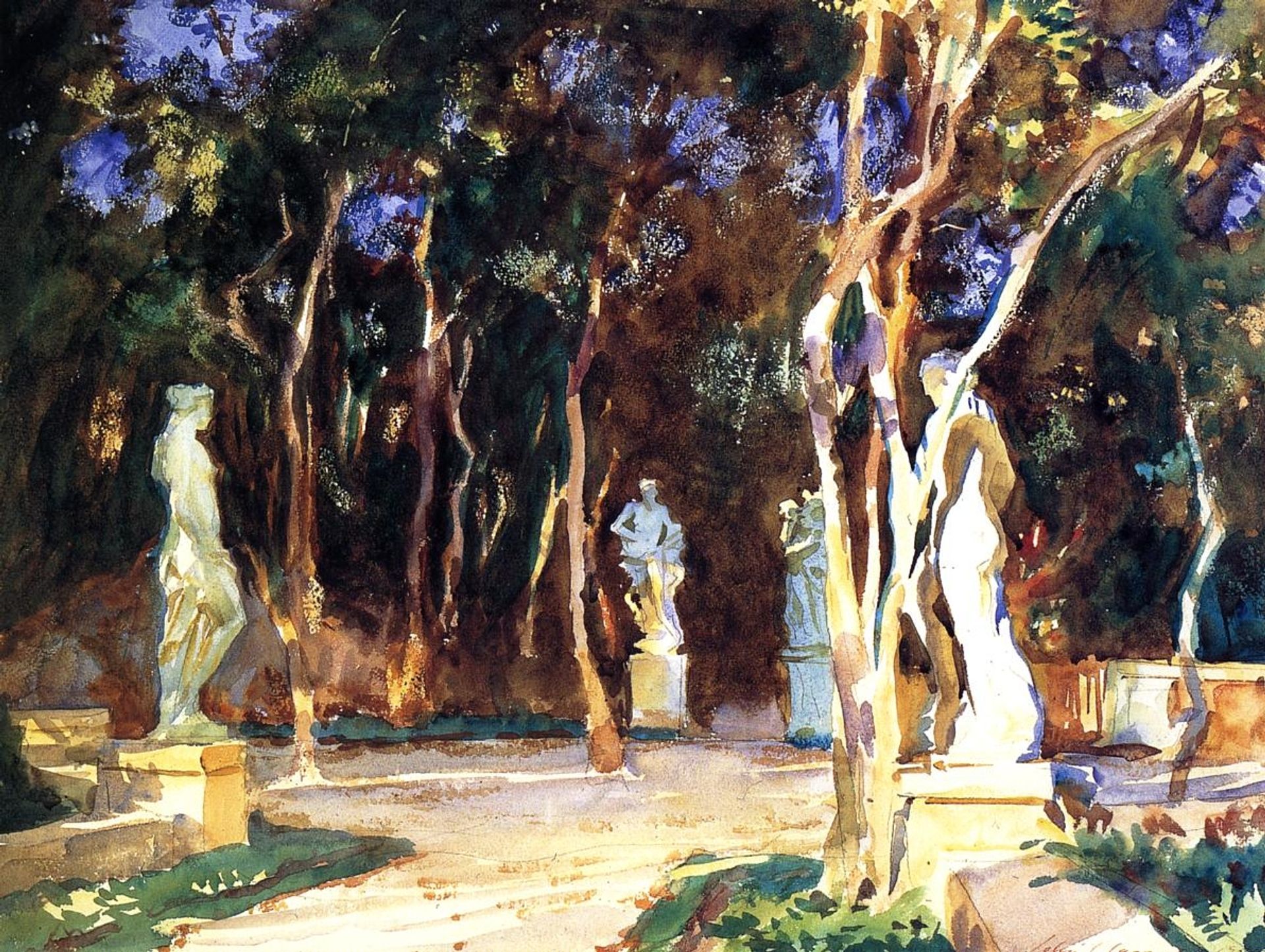Shady Paths, Vizcaya by John Singer Sargent