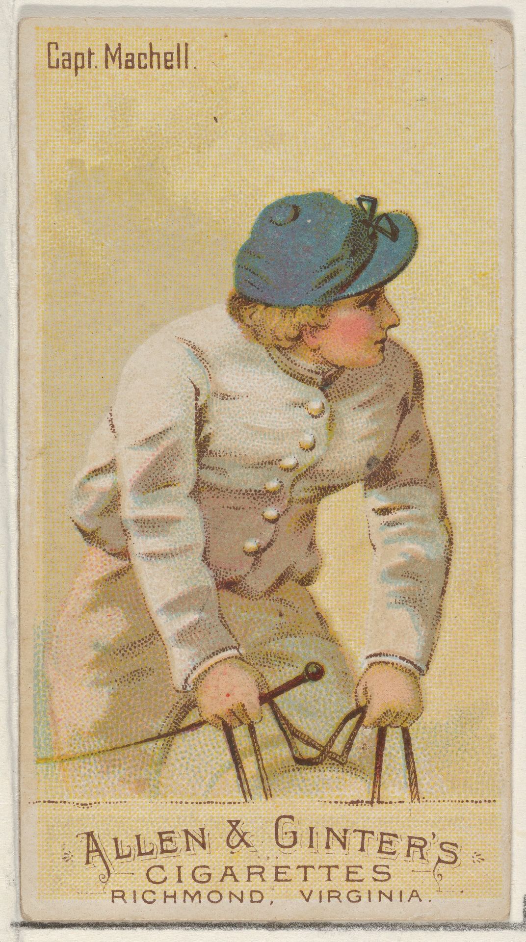 Captain Machell, from the Racing Colors of the World series (N22a) for Allen & Ginter Cigarettes by Allen & Ginter