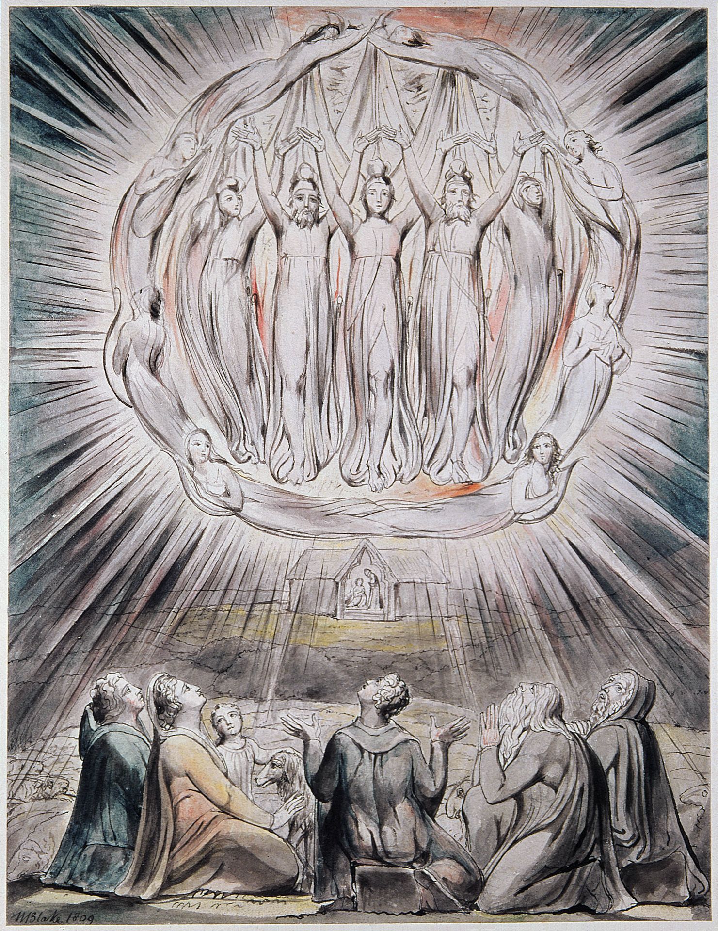 The Angels appearing to the Shepherds by William Blake