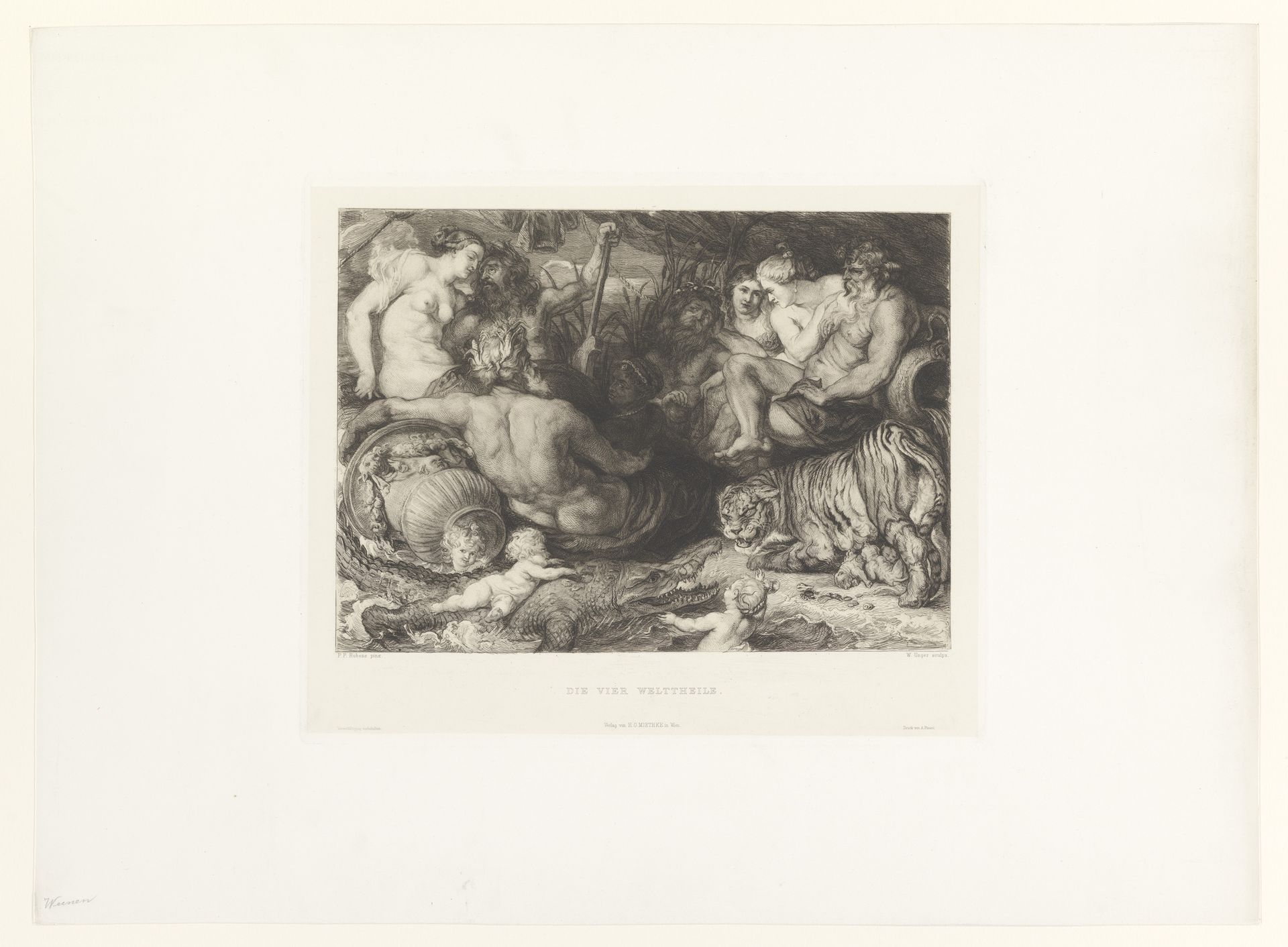 Personificaties van de vier werelddelen by William Unger