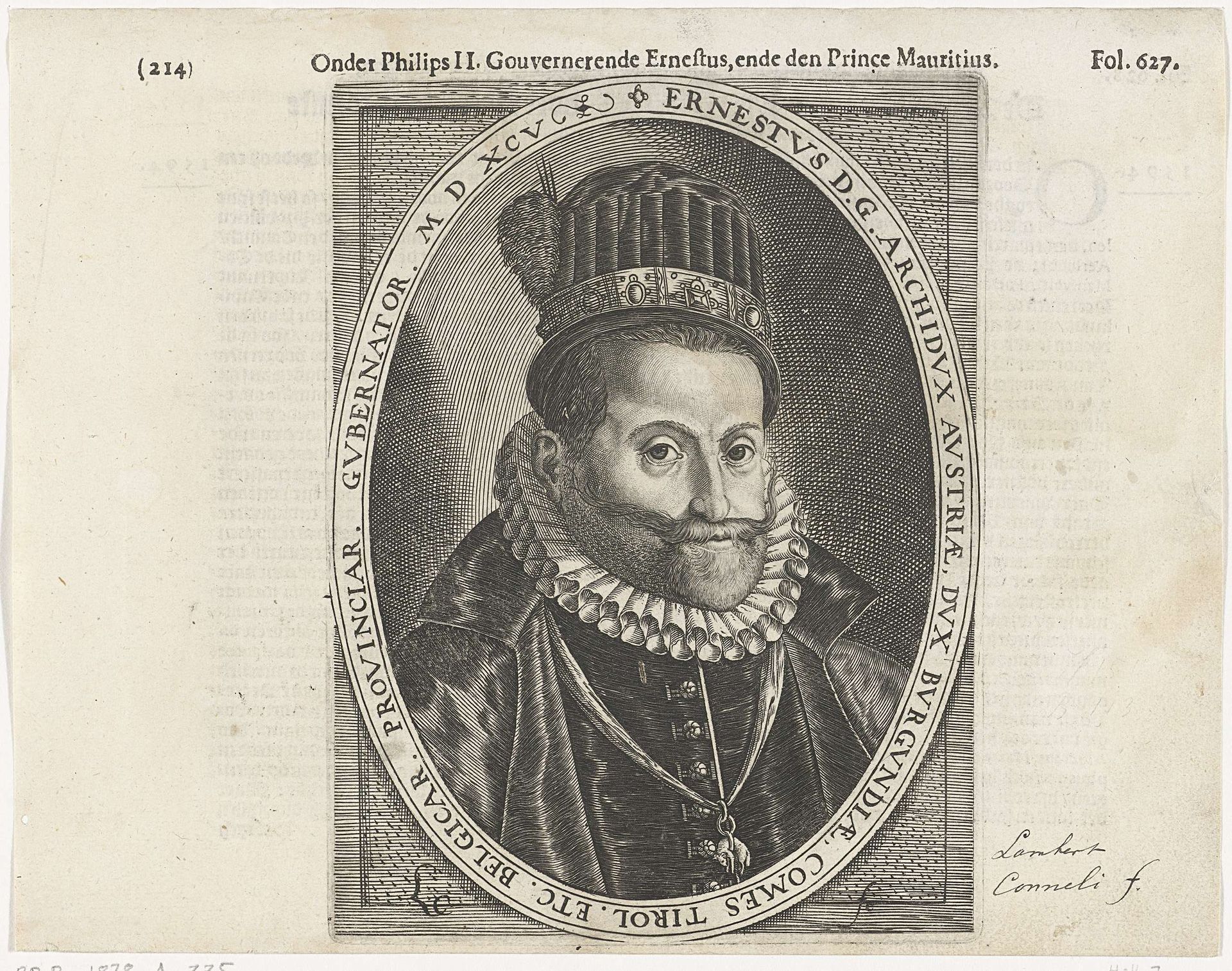 Portret van Ernst van Oostenrijk by Lambert Cornelisz
