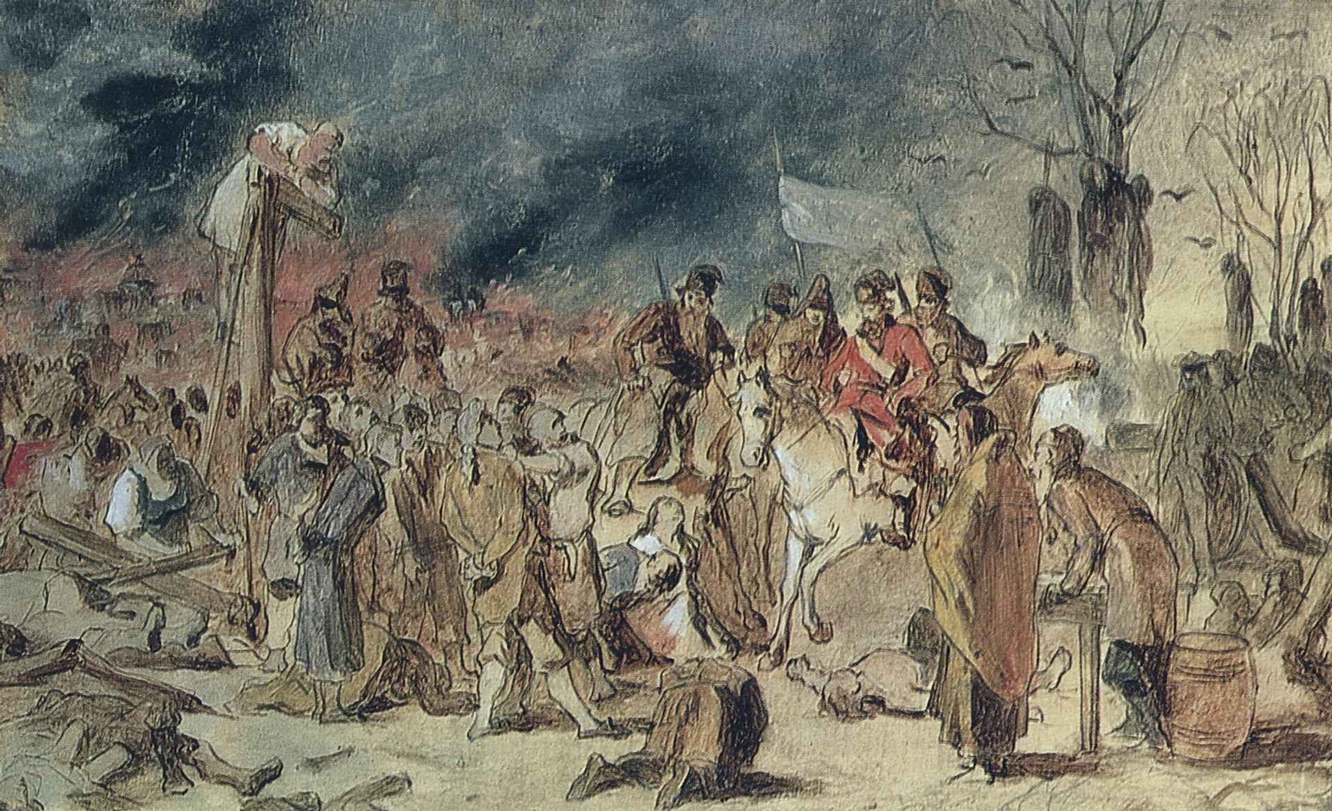 Court Pugacheva by Vasily Perov