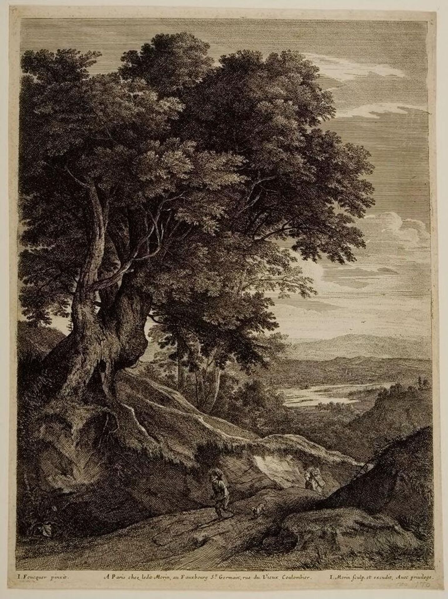 Landscape with Peasants Carrying Baskets by Jean Morin