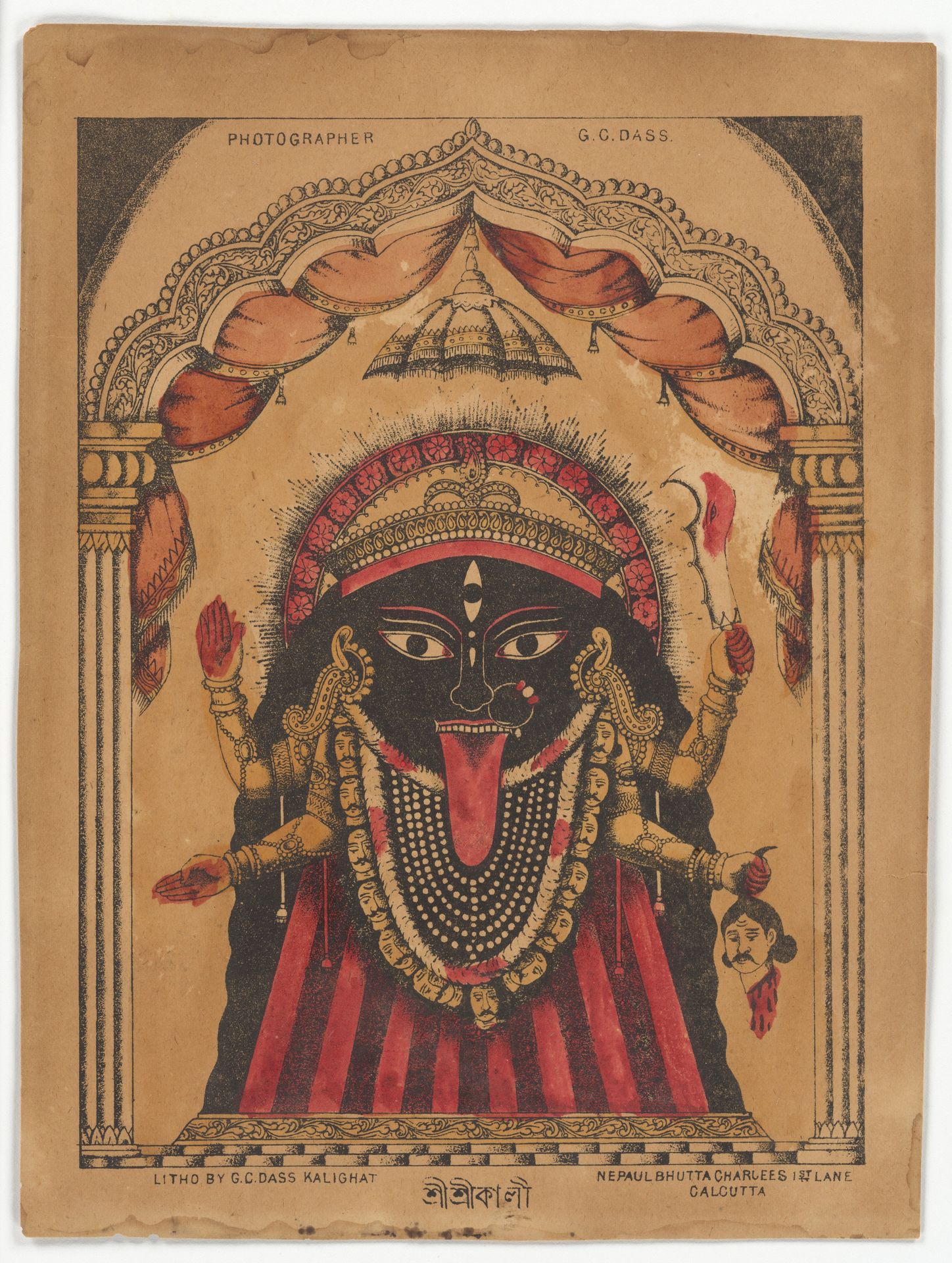 Sri Sri Kali (recto); Kali (verso) by G. C. Dass