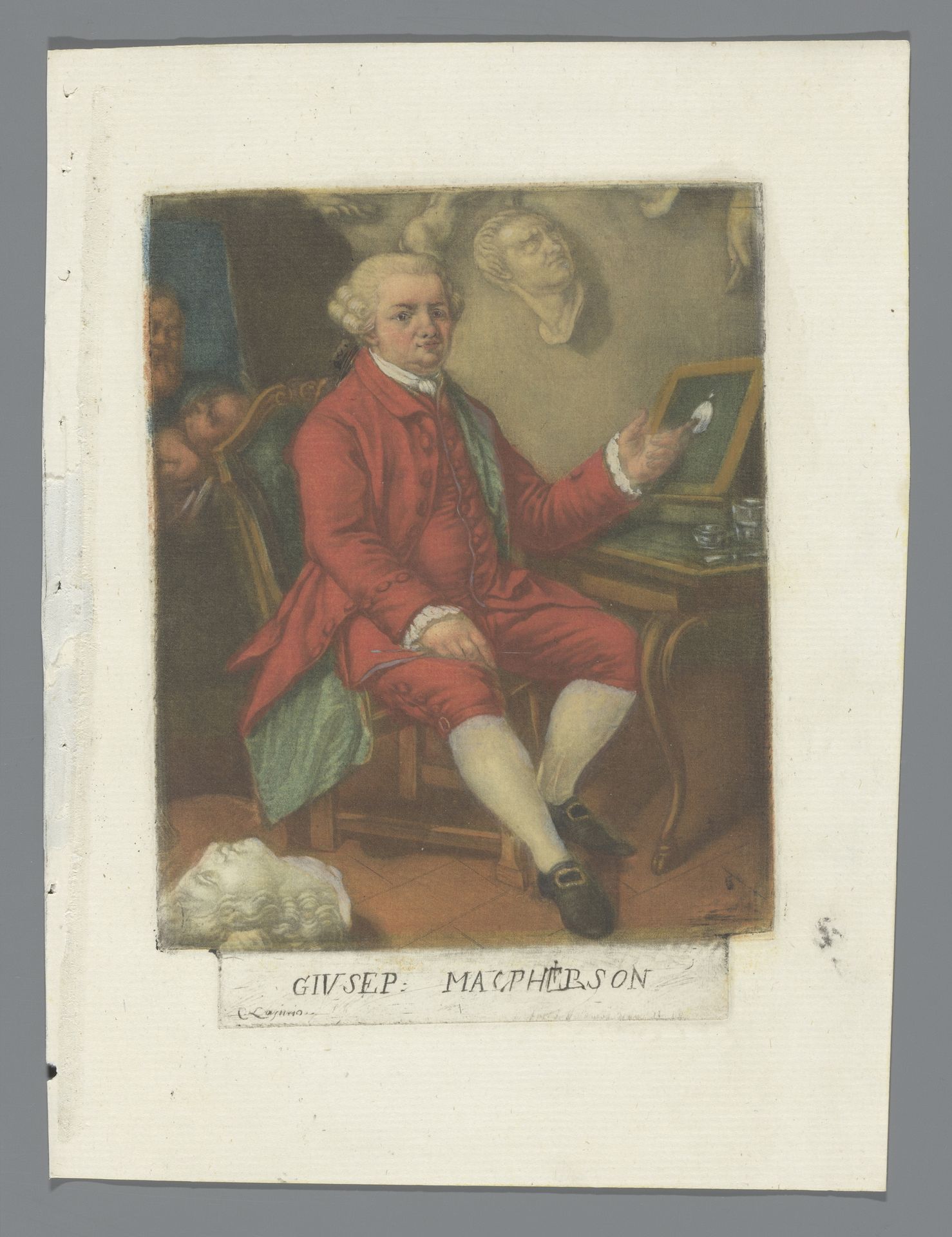 Portret van Giuseppe Macpherson by Carlo Lasinio