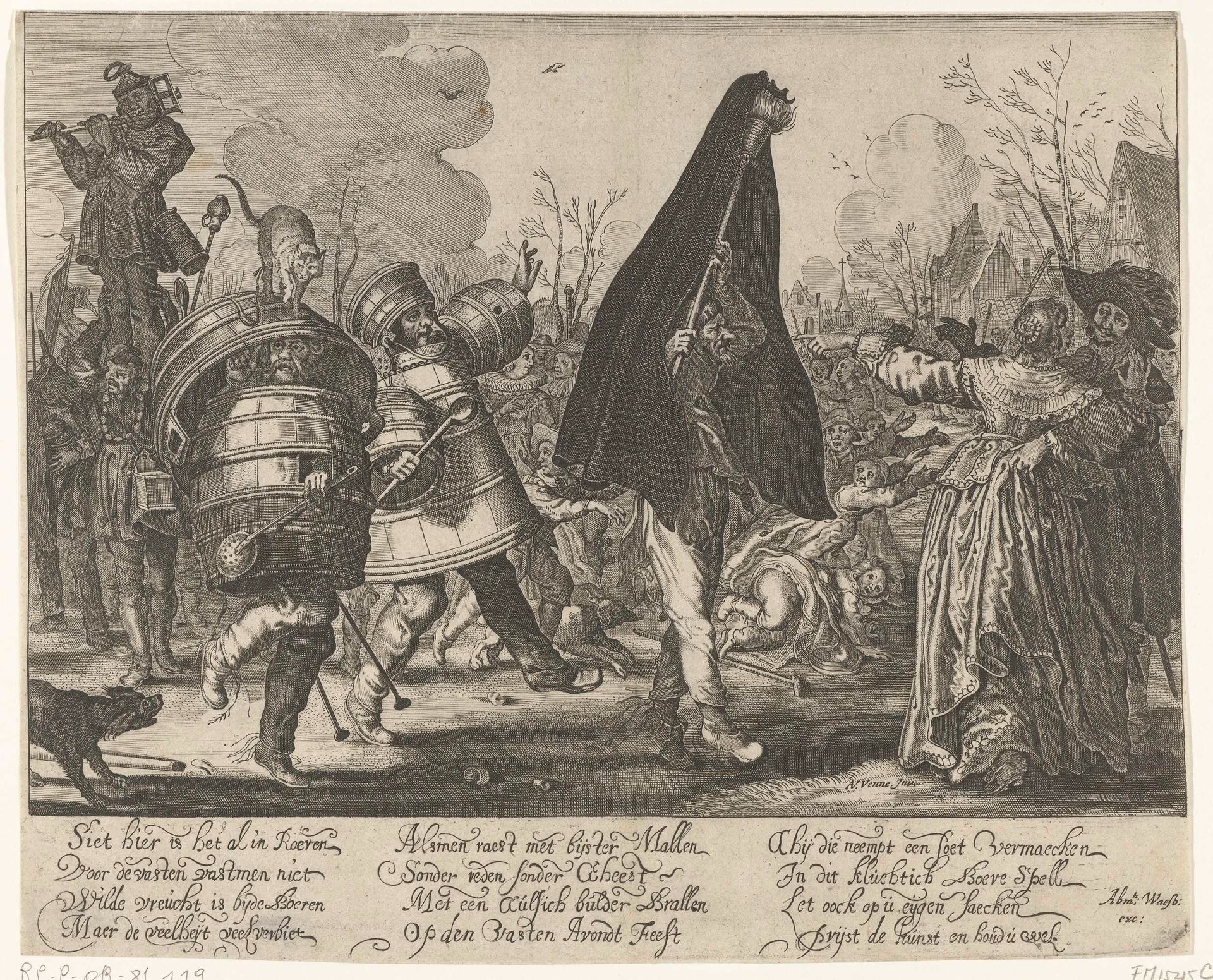 Carnavalsoptocht, ca. 1625 by Anonymous