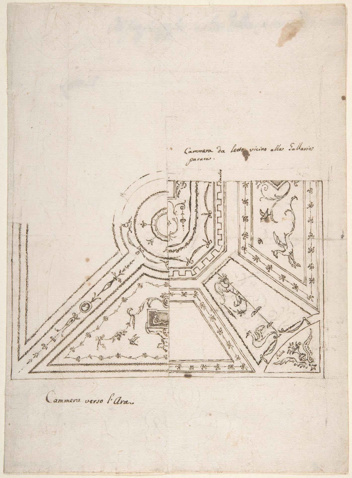 Two Arabesque Designs for Ceilings by Anonymous