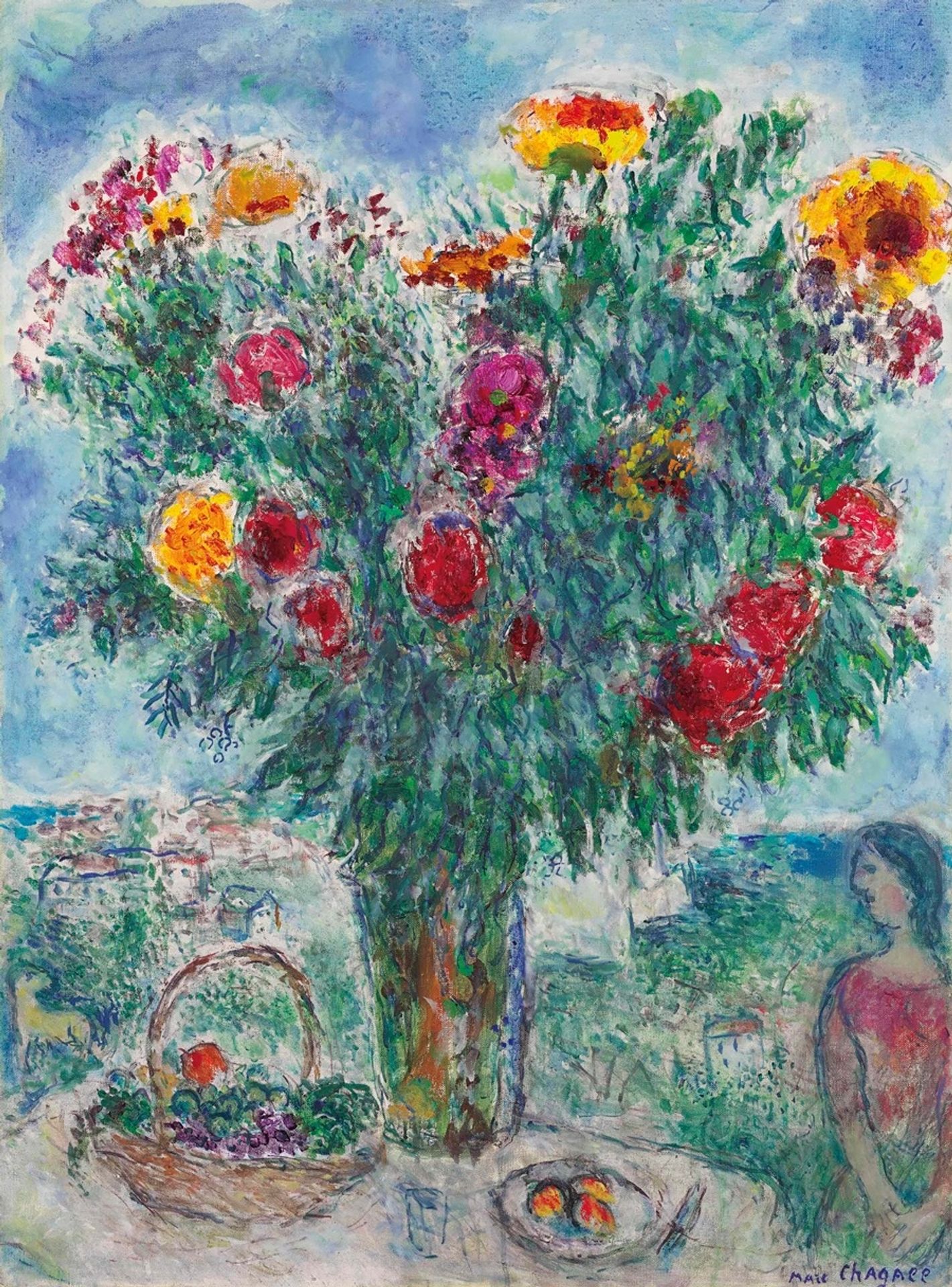 Le grand bouquet by Marc Chagall