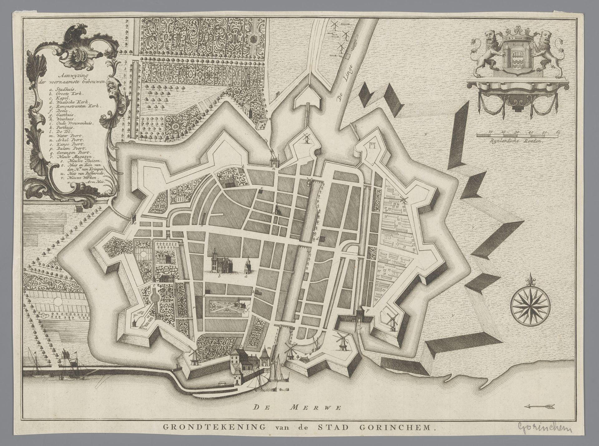 Plattegrond van Gorinchem by Anonymous