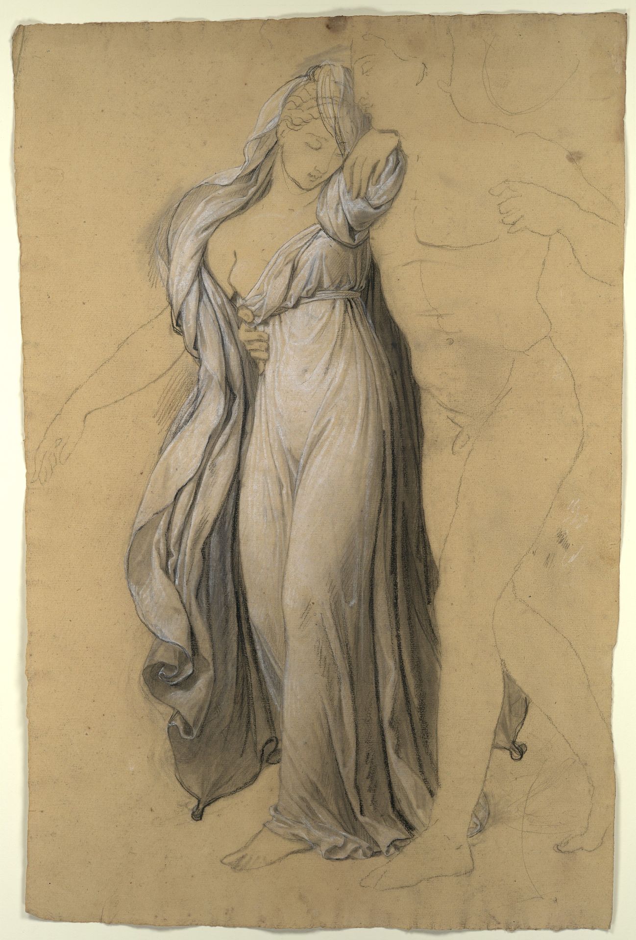 Drapery Study for "Castor and Pollux Freeing Helen" by Joseph-Ferdinand Lancrenon